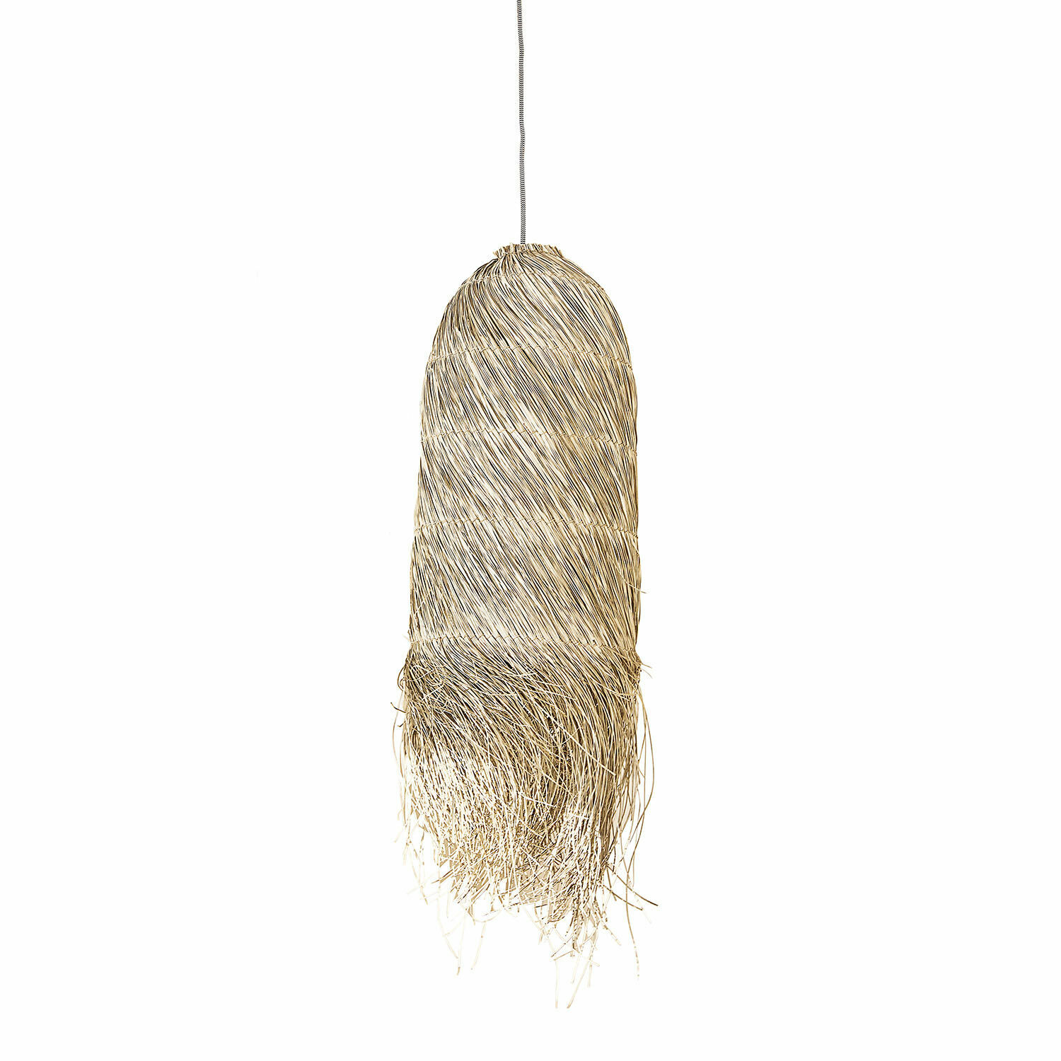 Lampenschirm Shereena Hängende Lampe aus natürlichem Rattan in Beige, dekorative Deckenleuchte für Wohnzimmer