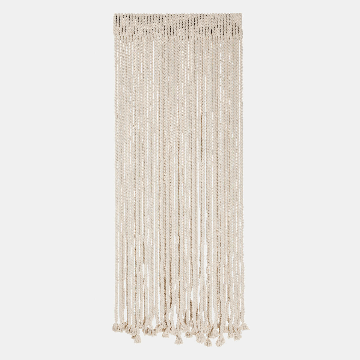 Seilvorhang Trésalya Wanddekoration Makramee aus naturfarbenem Baumwollseil für Boho-Interieur