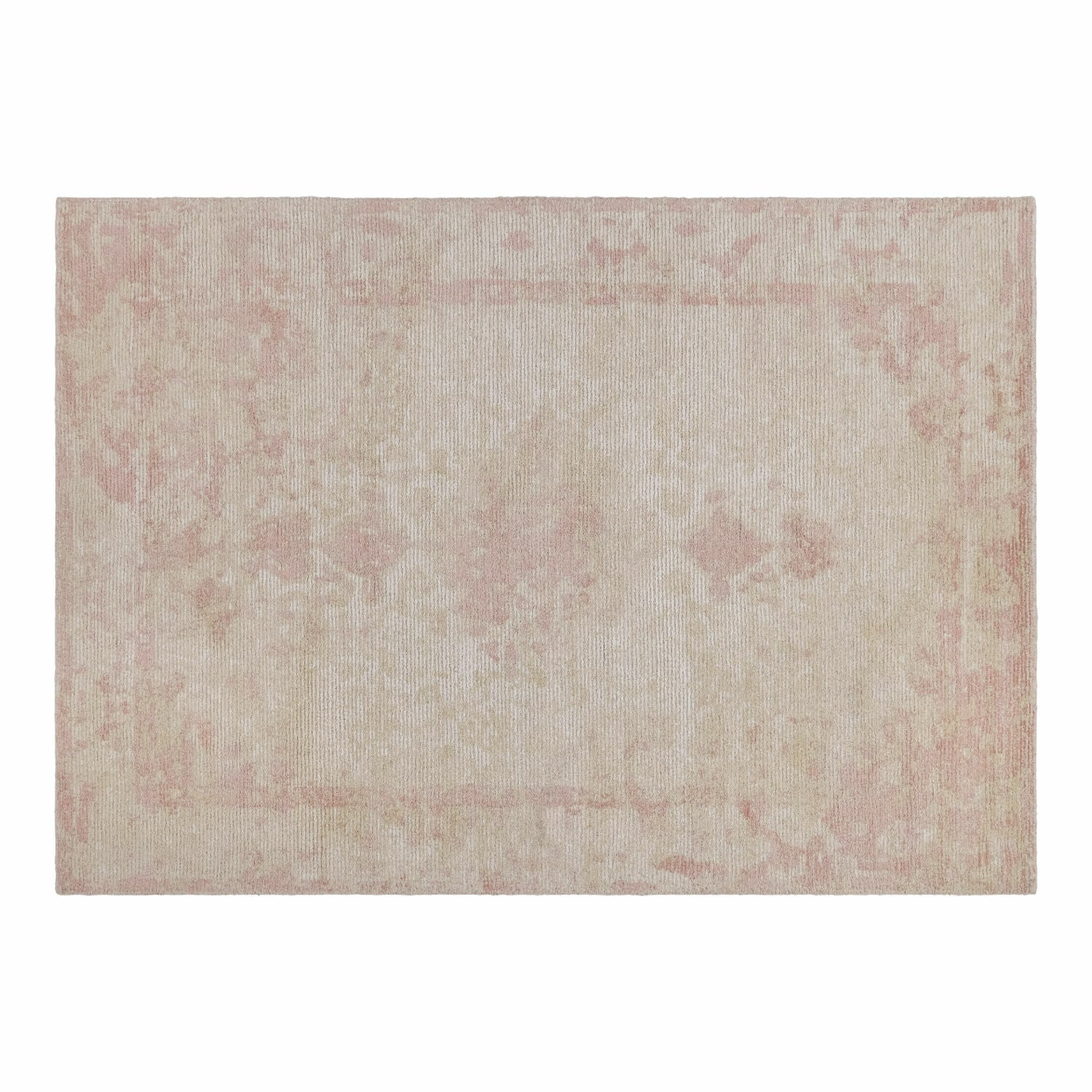 Teppich Zilevax Teppich in Pastellrosa und Beige mit zartem Muster, weiches Material für Wohnraumdeko