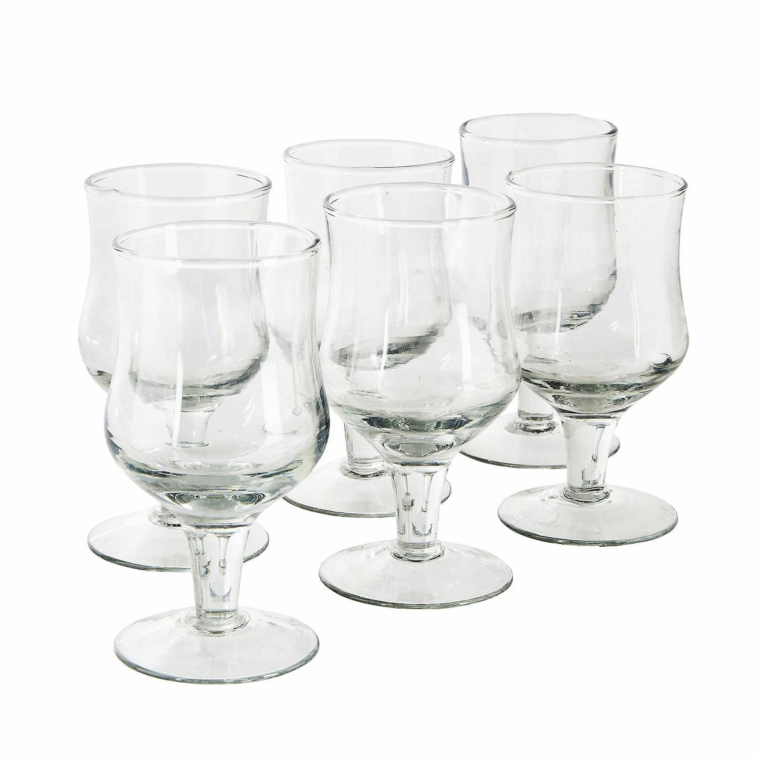 Glas 6er Set Gaëtane Sechsteiliges Set aus transparenten Gläsern aus Glas mit Stiel, vielseitige Trinkgläser für Zuhause