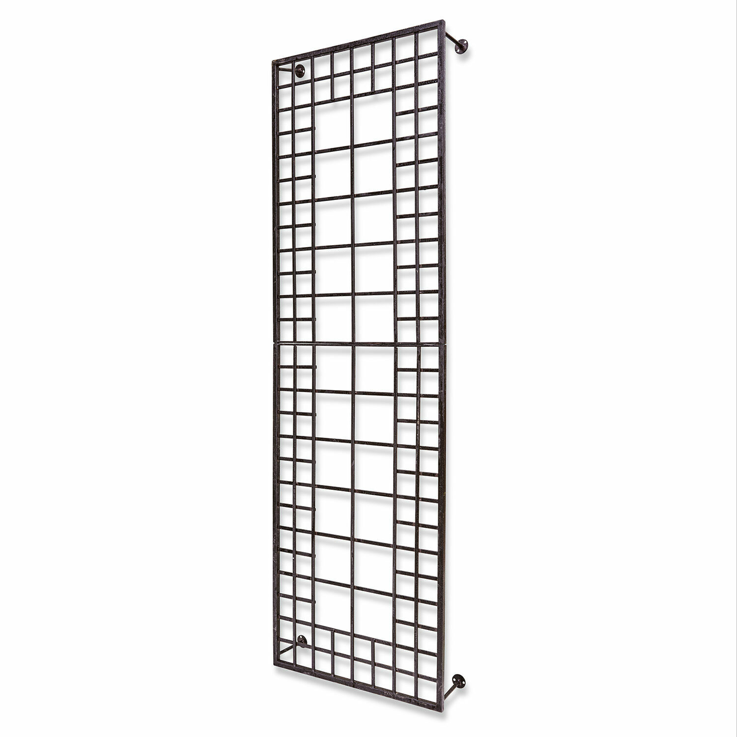 Rankgitter Sulfolk Schwarzes Metall-Wandgitter mit geometrischem Muster als Dekoration und Pflanzenstütze