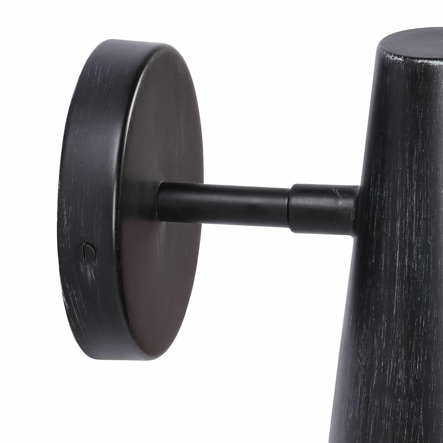 Schwarze Wandlampe aus mattem Metall für modernes und stilvolles Innenlicht