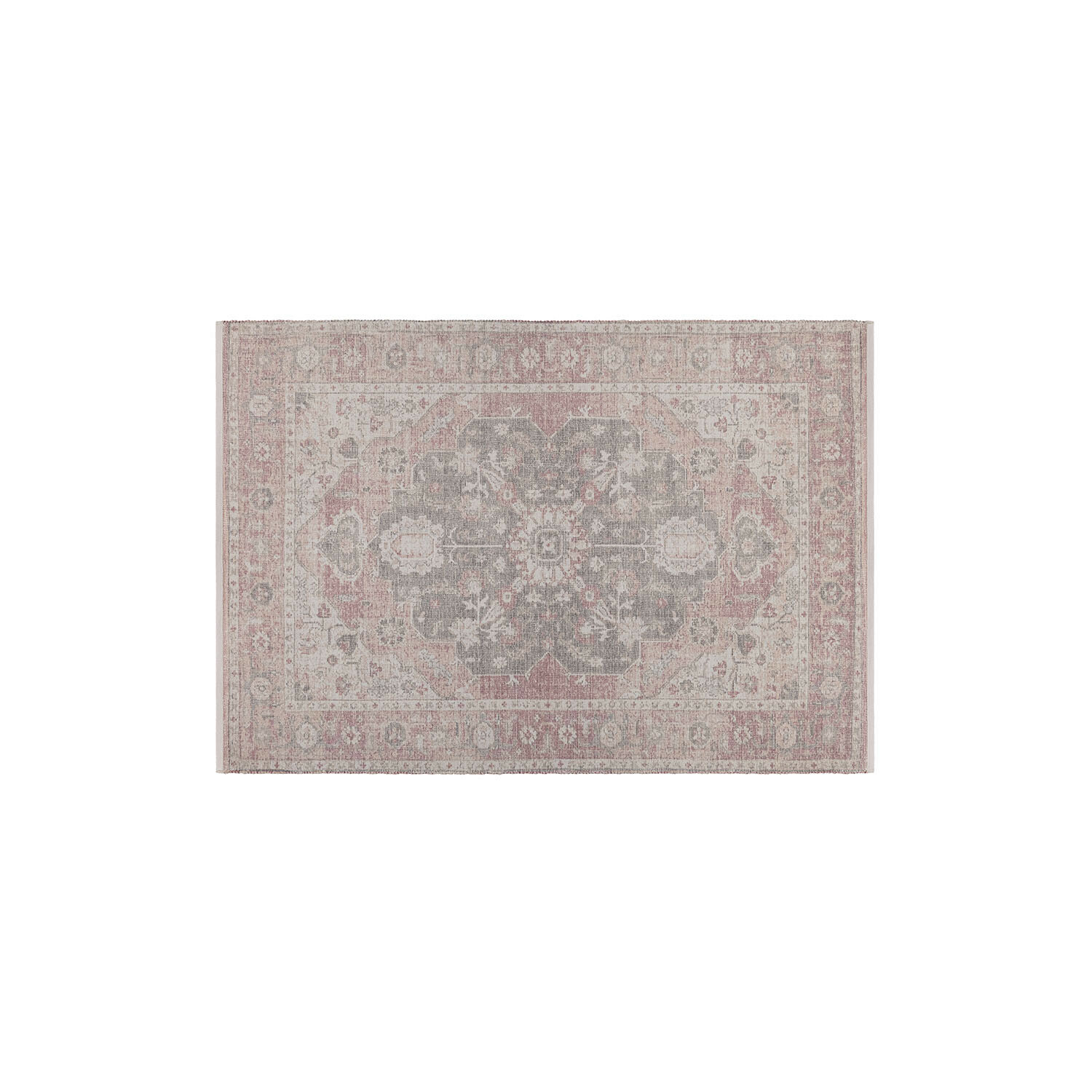 Teppich Kaelun Orientalischer Teppich mit grauen und rosa Mustern, weiches Material, stilvolle Raumdekoration