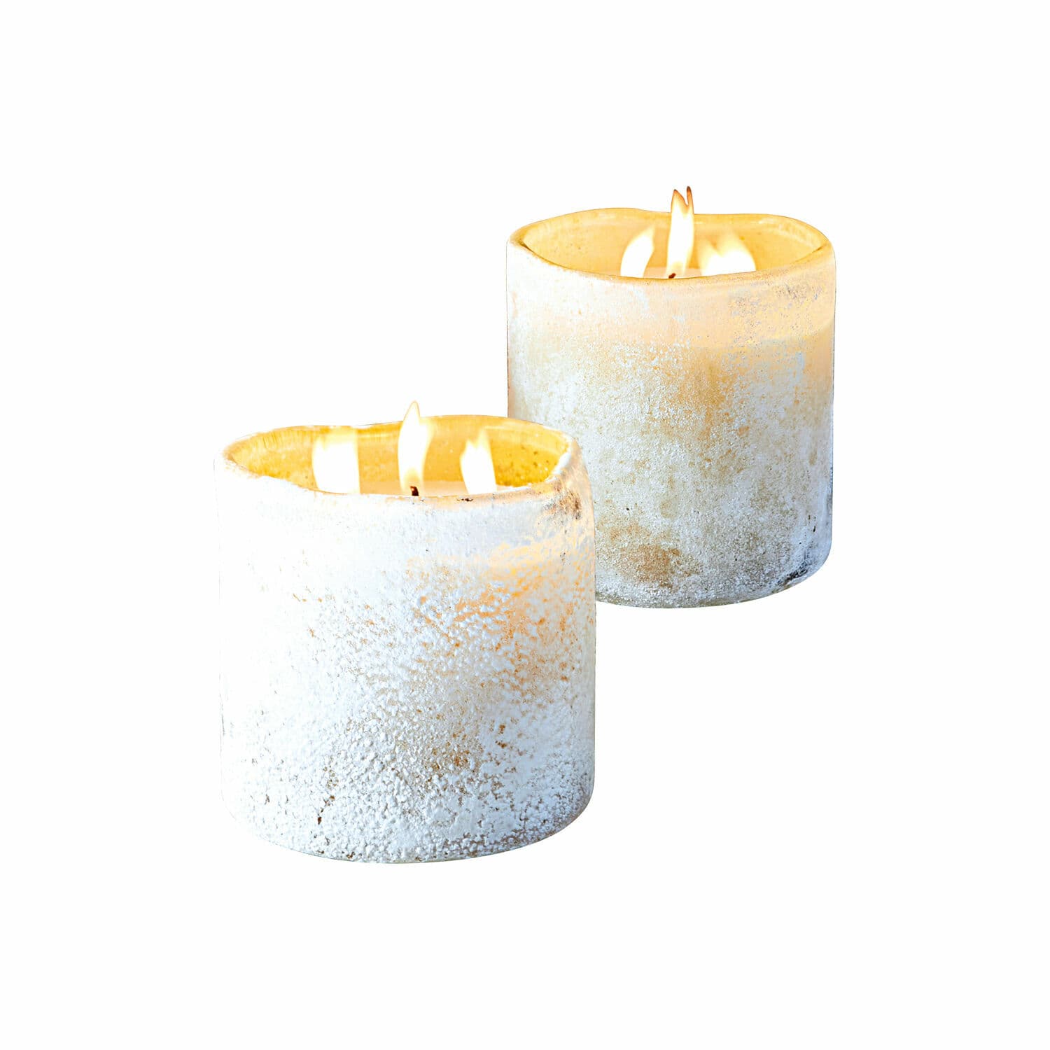 Windlicht mit Kerze 2er Set Caladia
