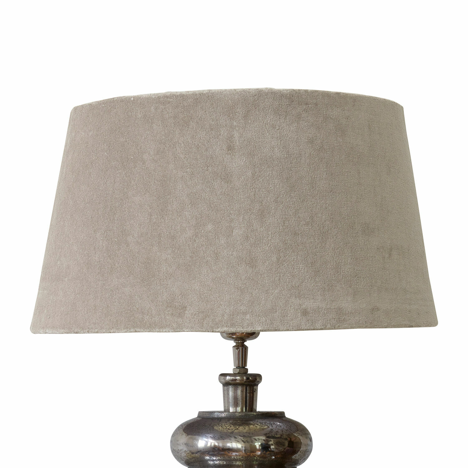 Lampenschirm Boffas Tischlampe mit metallischer Basis und beigem Stoffschirm aus weichem Material, dekorative Wohnzimmerlampe