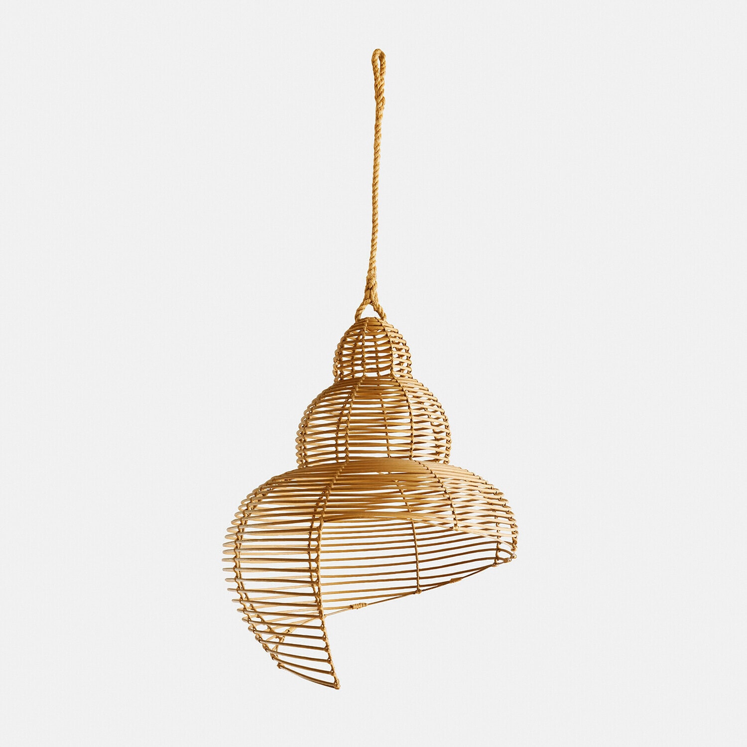 Hängelampe aus natürlichem Rattan mit einzigartiger Form, dekorative Boho-Innenbeleuchtung