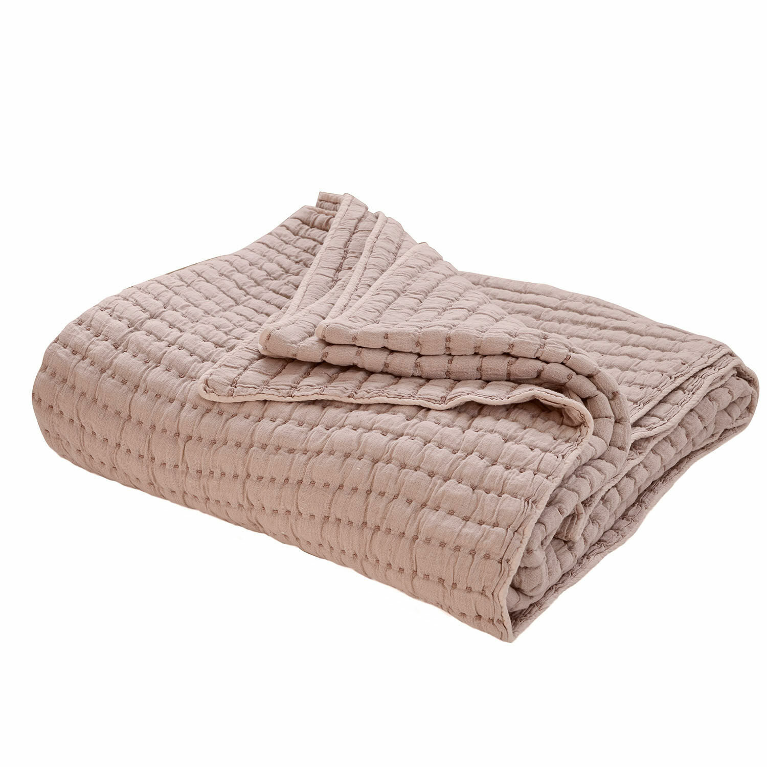 Quilt Herepian Beige gesteppte Baumwolldecke, weich und gemütlich für Wohnraum und Dekoration geeignet