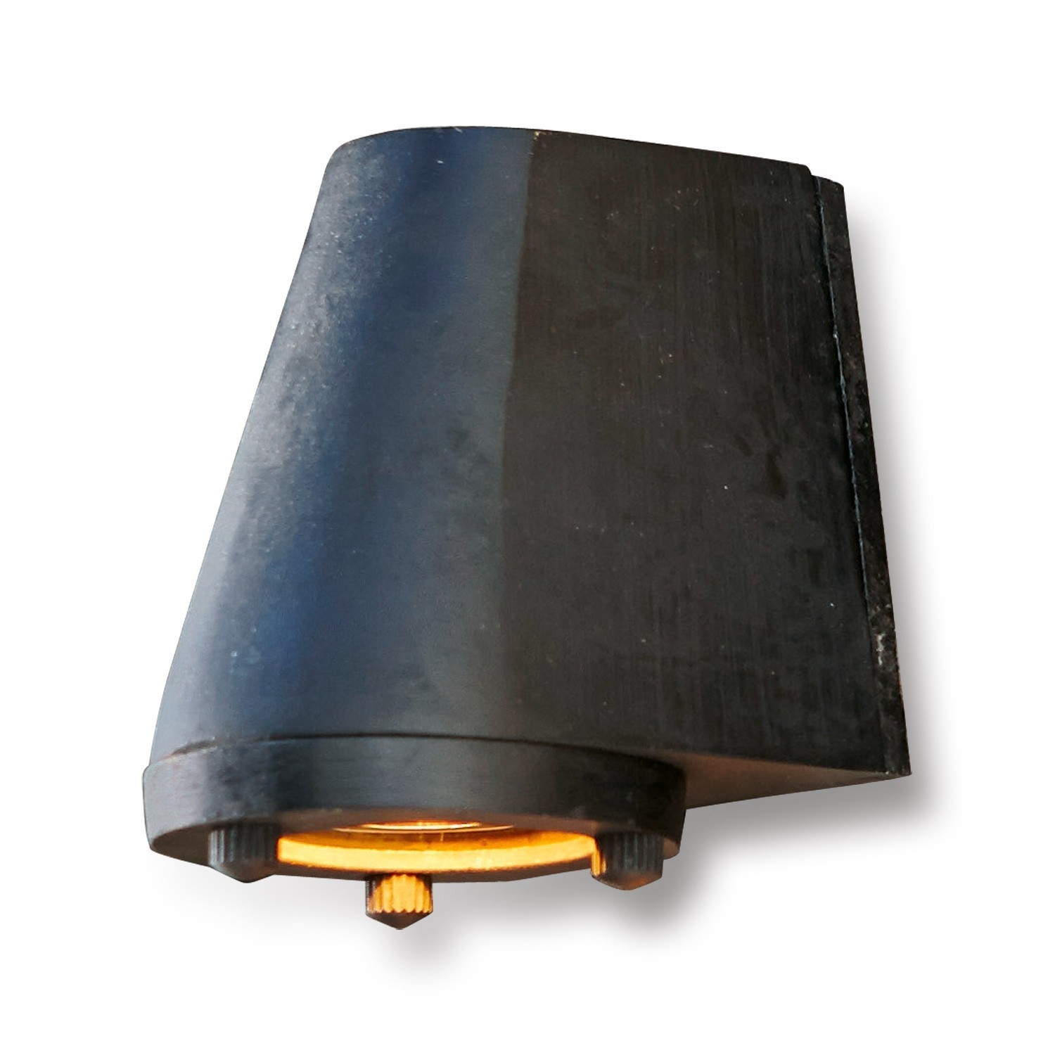 Schwarze Metall-Wandleuchte mit warmem LED-Licht für Innen- und Außenbeleuchtung