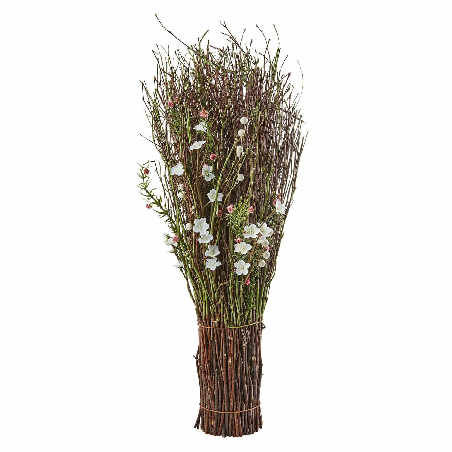 Deko-Blumenstrauß Verilo Strauß aus Zweigen mit weißen und rosa Blüten für natürliche Wohnraumdekoration
