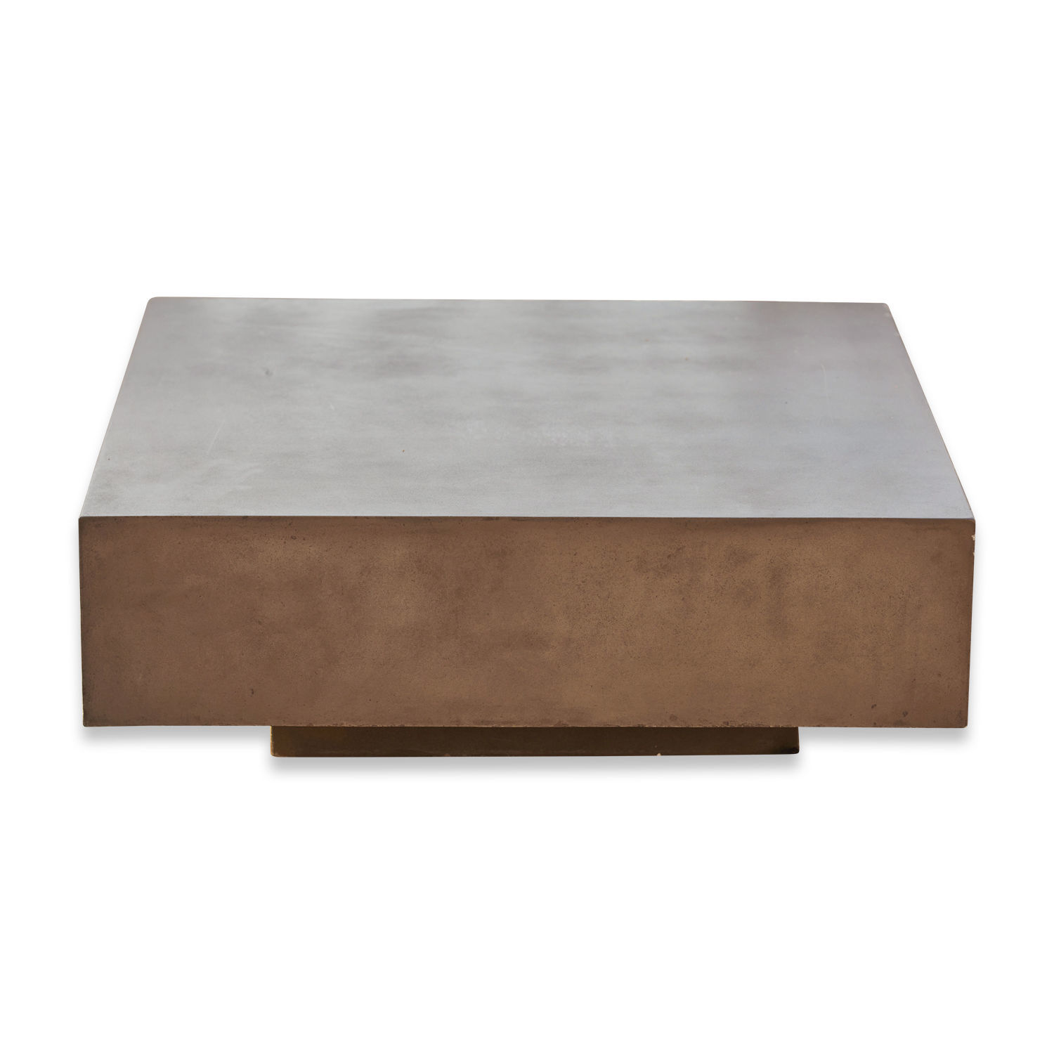 Quadratischer Couchtisch aus Beton in Grau-Braun, modernes Design für Wohnzimmer