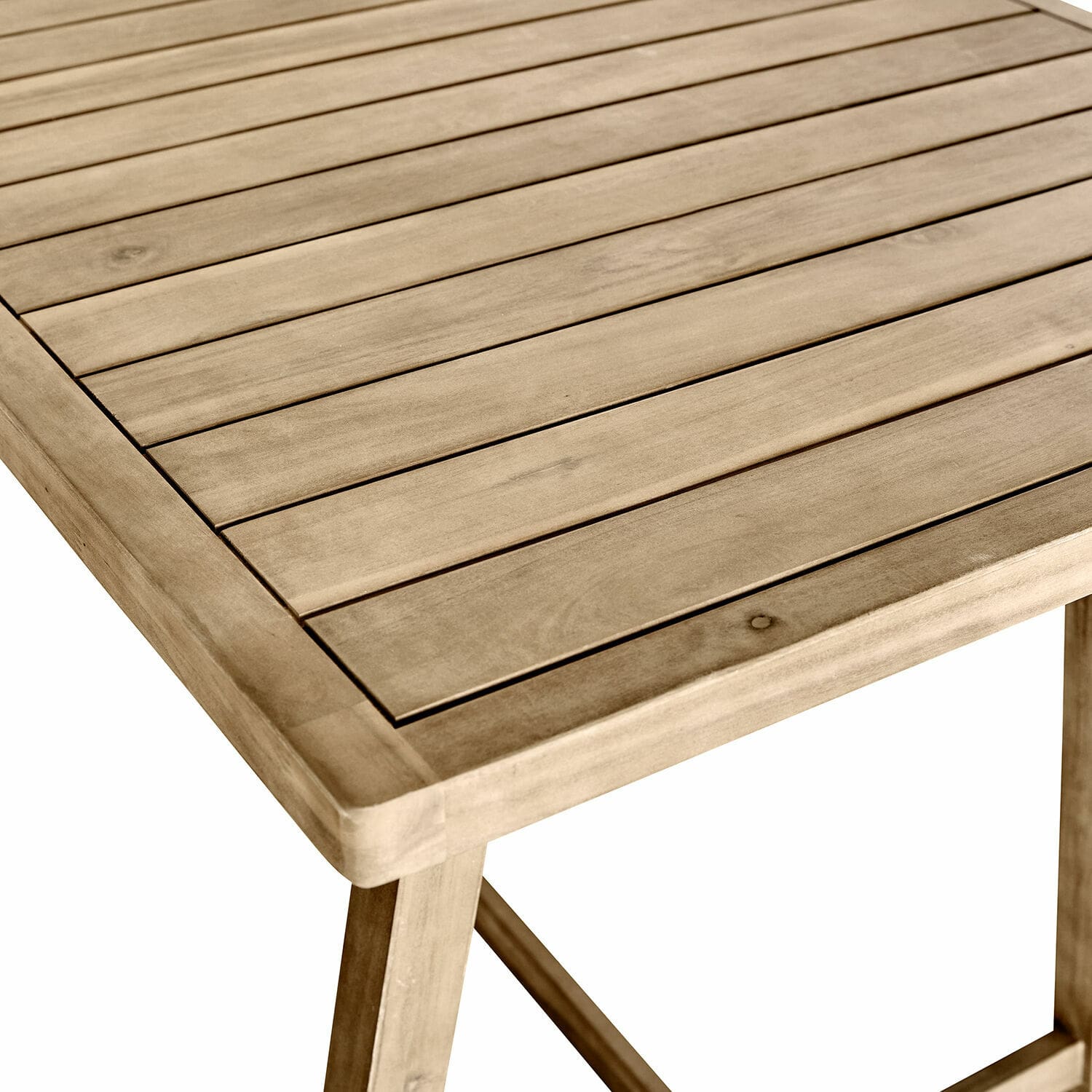 Tisch aus naturfarbenem Teakholz, ideal für Garten und Terrasse
