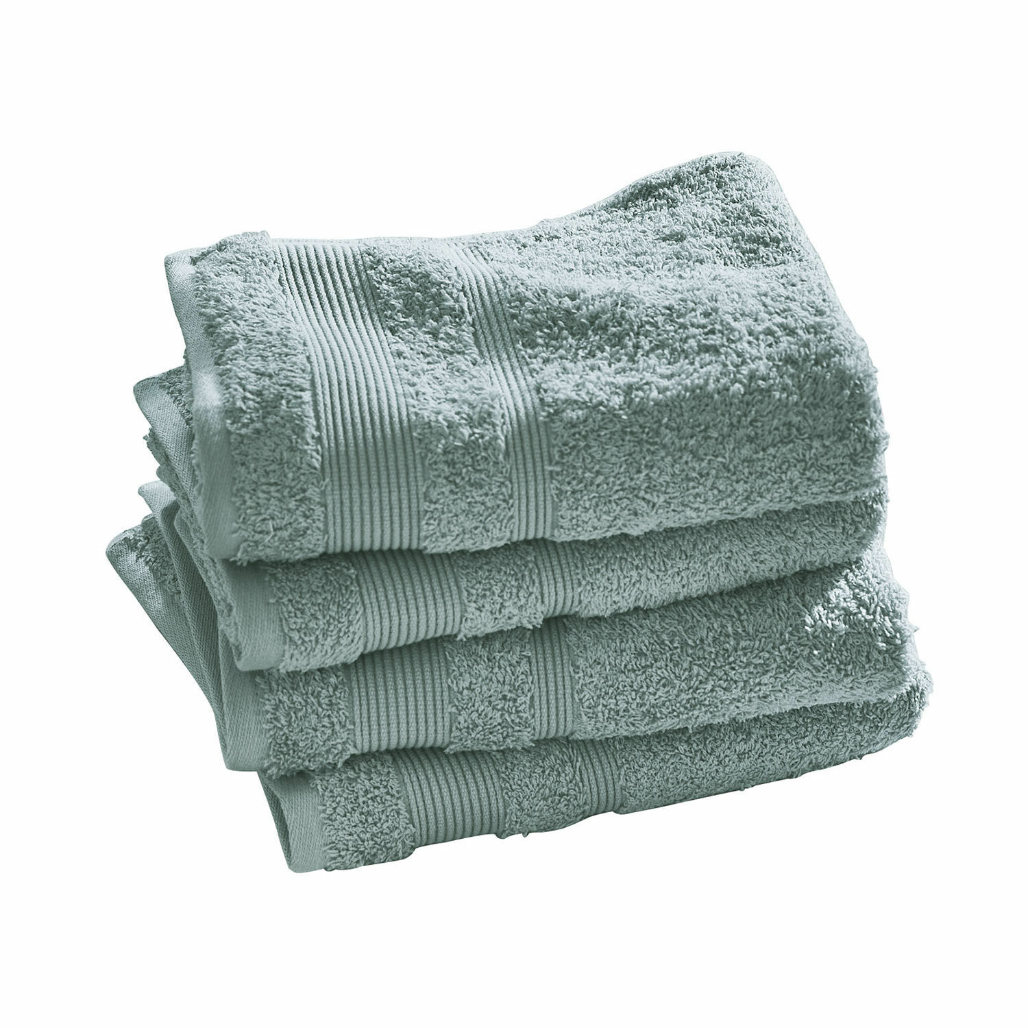 Handtuch 4er Set Bourogne Weiche Baumwollhandtücher in Hellgrau, ideal für Badezimmer und den täglichen Gebrauch