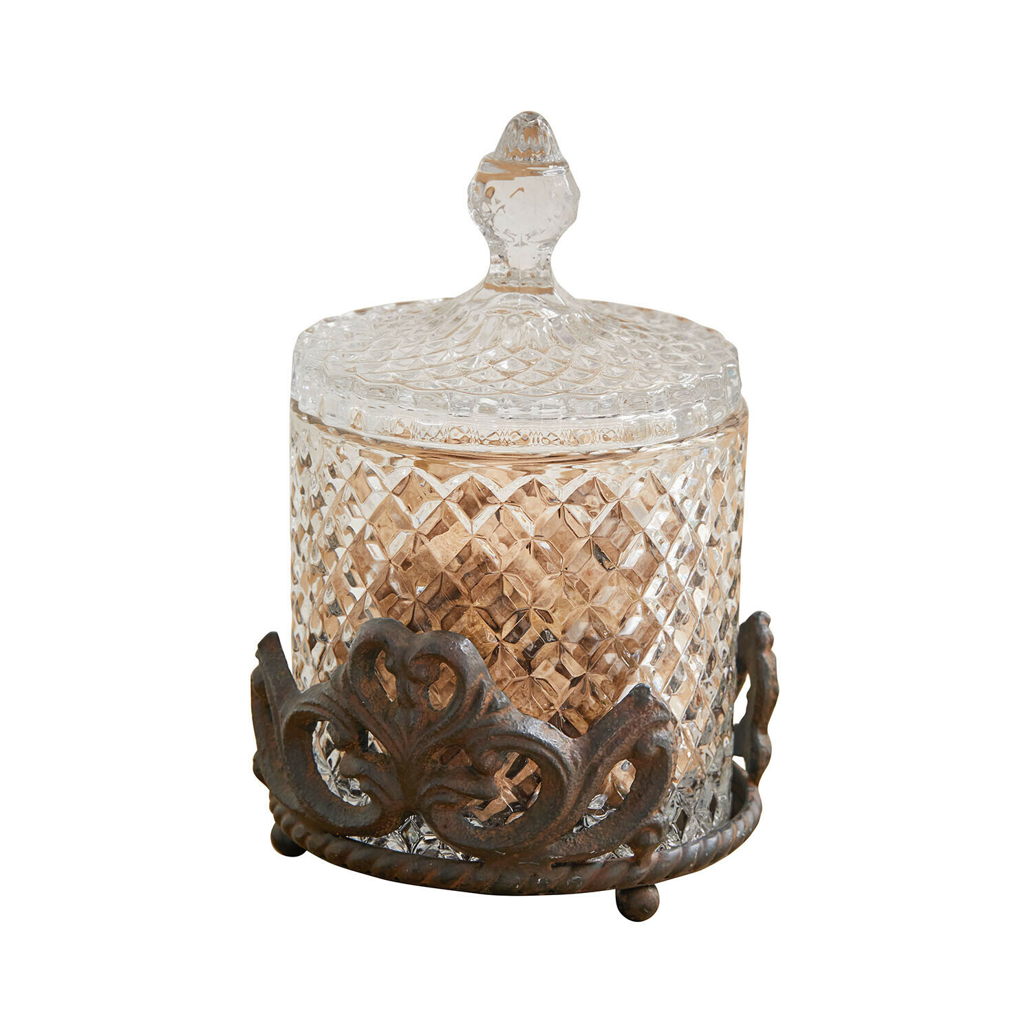 Glasdose mit Halterung Kerynna