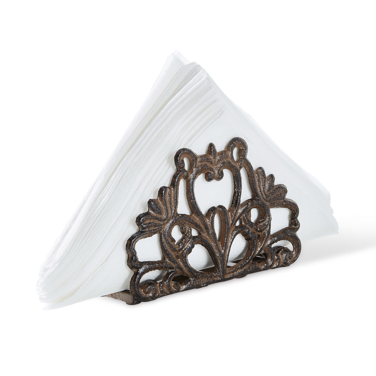 Serviettenhalter Plesnois Metall Serviettenhalter in Braun mit dekorativem Muster, ideal für Tischdekoration