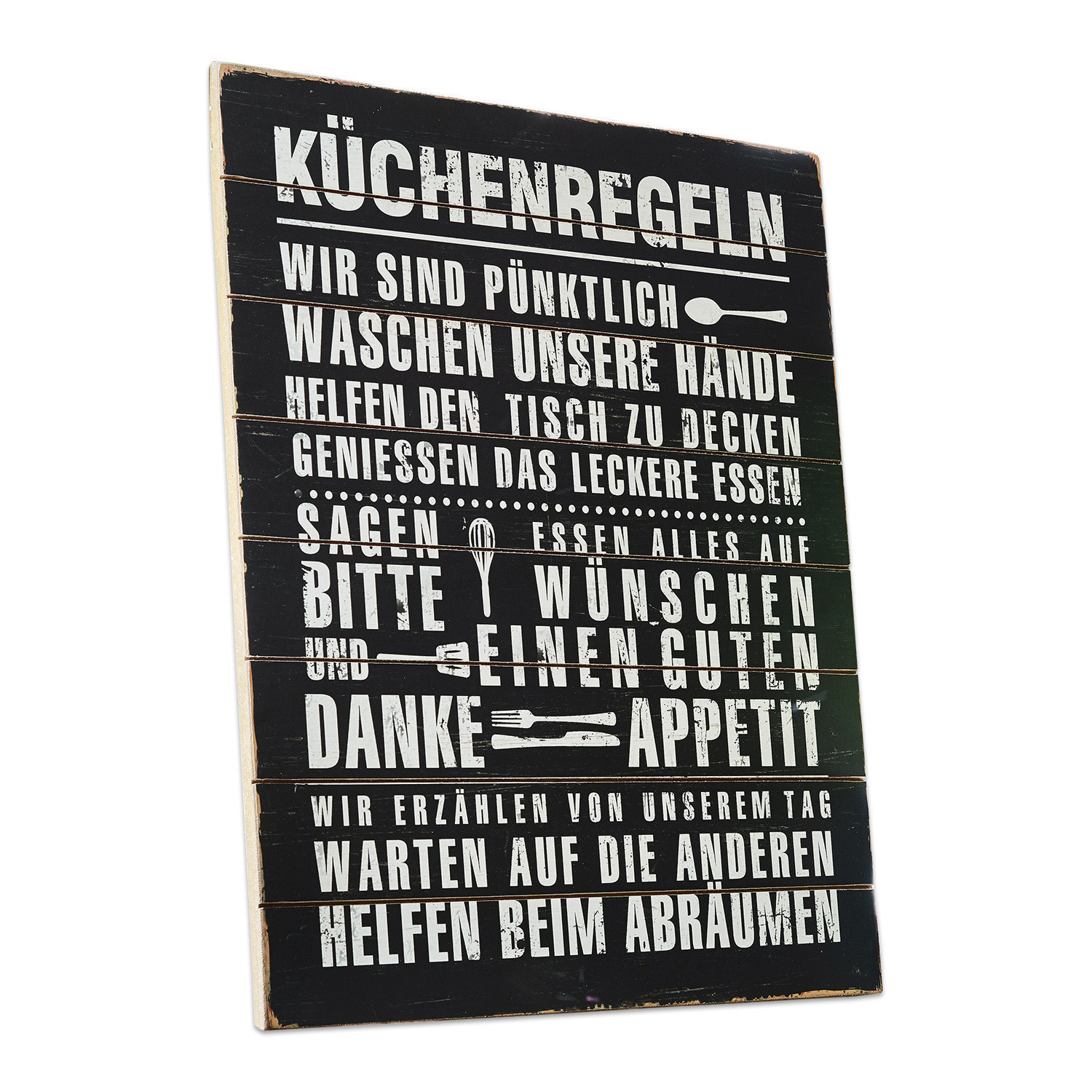 Dekoboard Küchenregeln