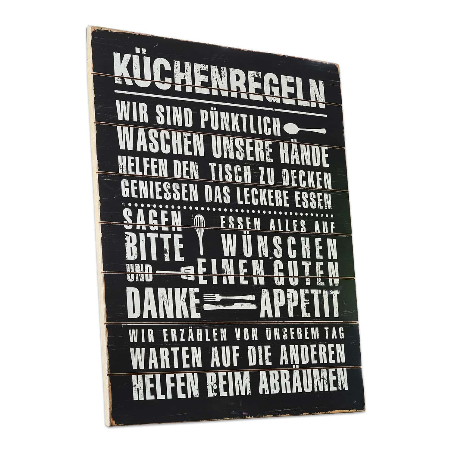 Dekoboard Küchenregeln