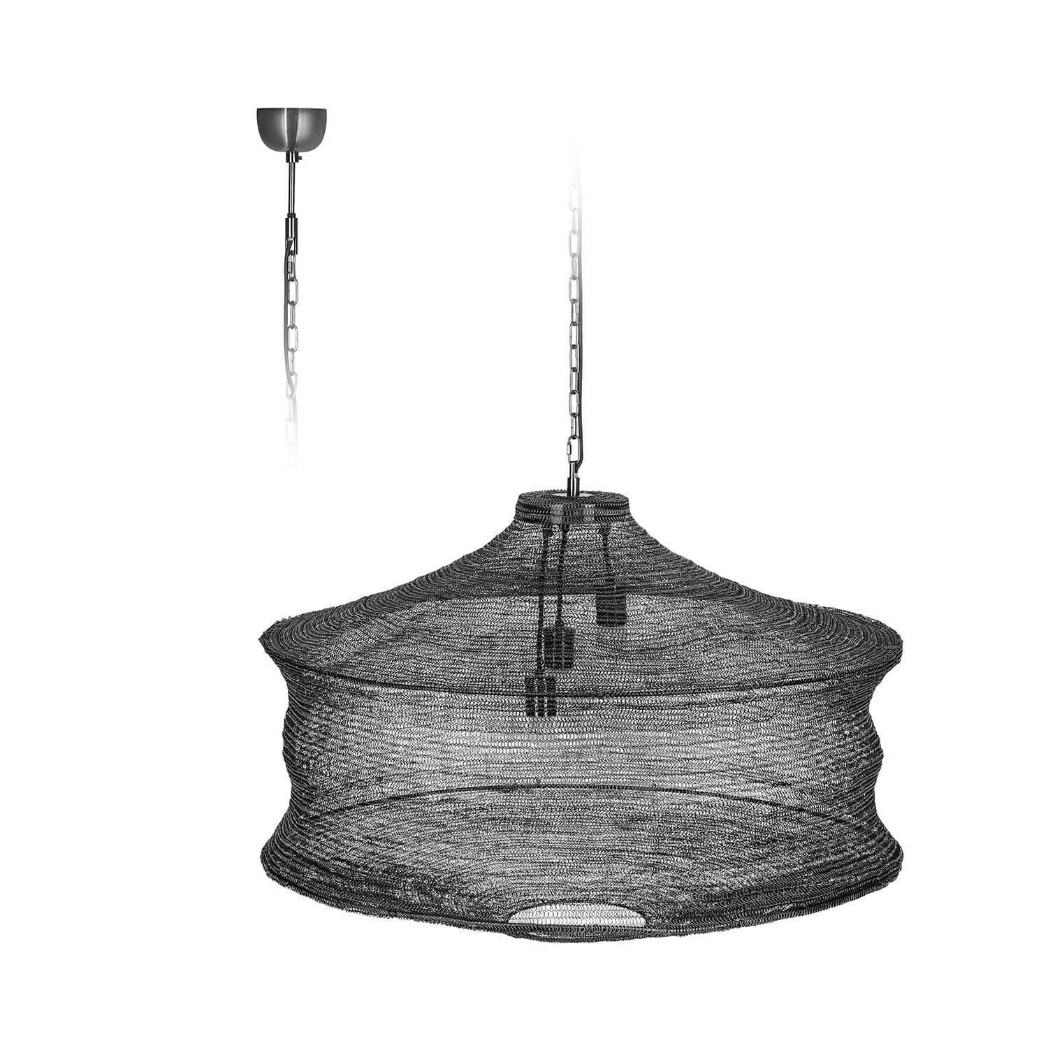 Hängelampe Valerique Hängelampe aus schwarzem Metallgeflecht mit modernem Design für Wohnzimmer und Esszimmer
