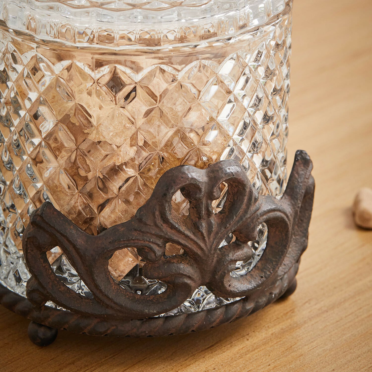 Glasdose mit Halterung Kerynna