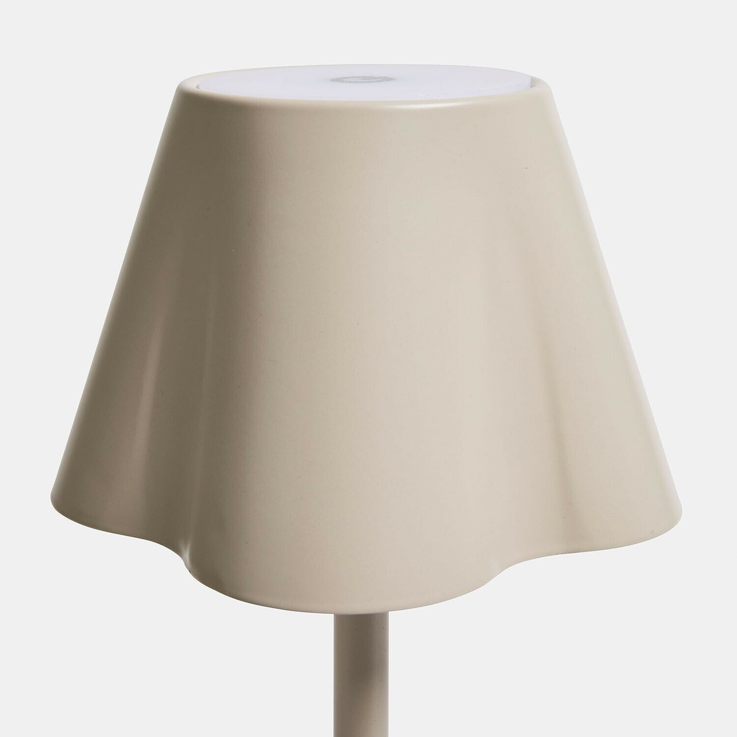 Beiger Kunststoff-Lampenschirm mit wellenförmigem Design, moderner Lampenzubehör