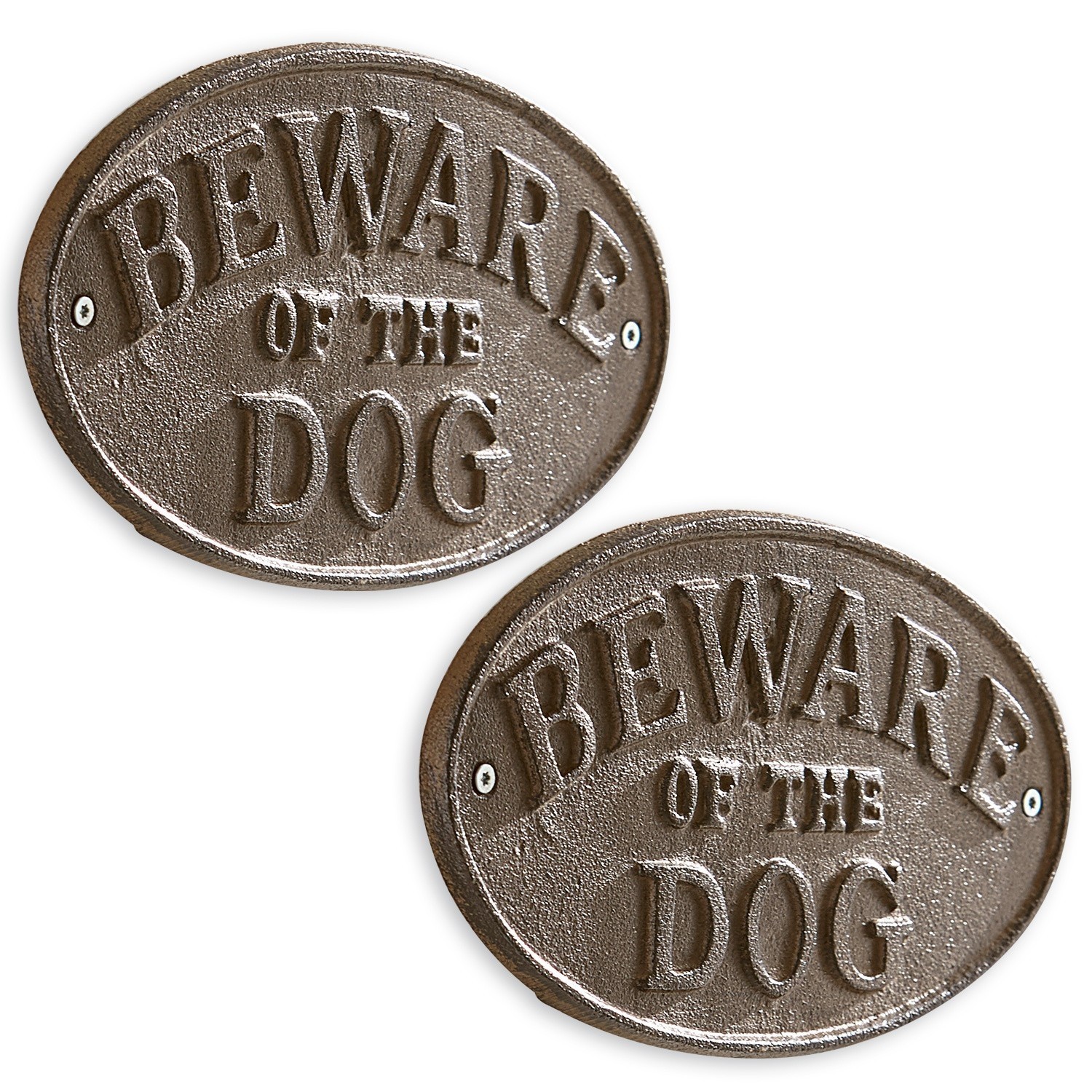 Schild 2er Set Beware