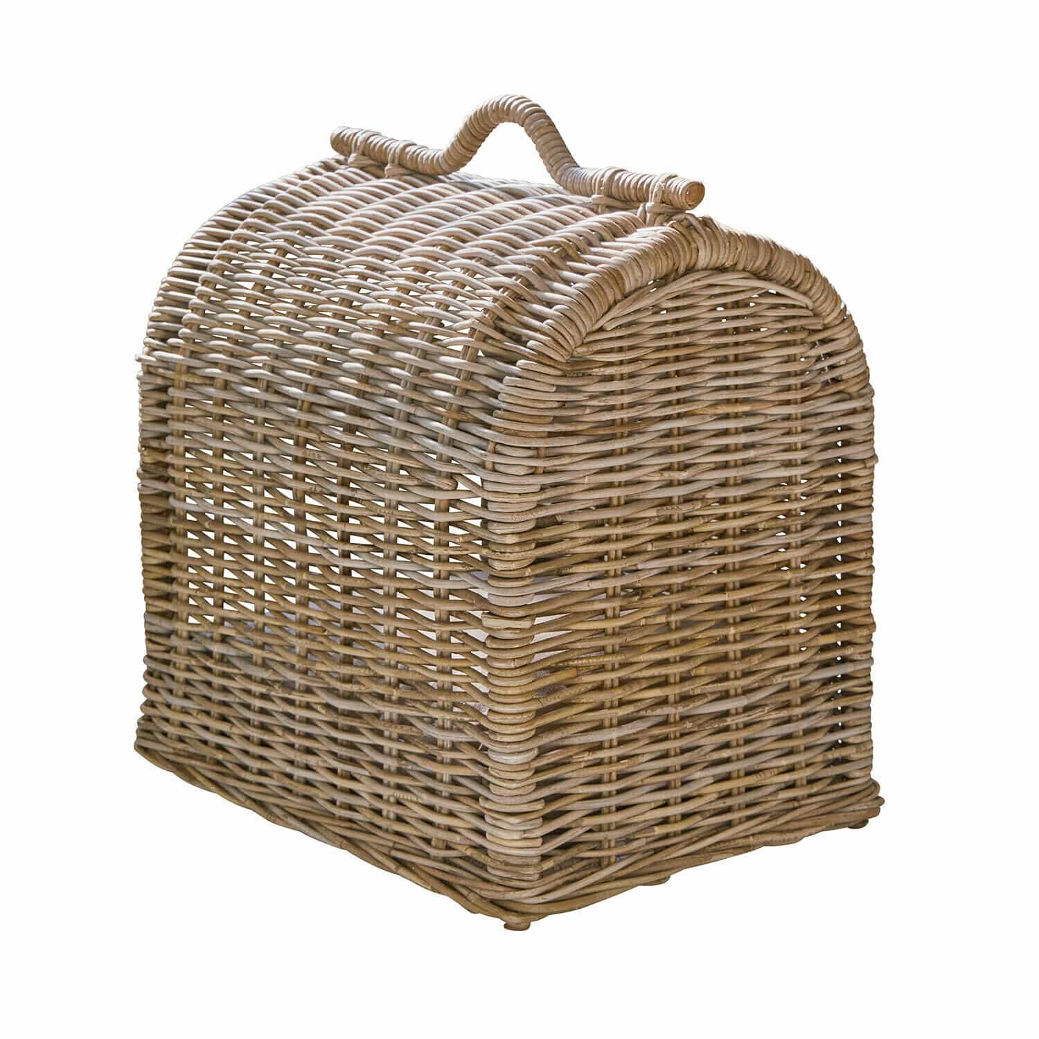 Natürlicher Rattankorb mit Griff, ideal zur Aufbewahrung und Wohnraumdekoration