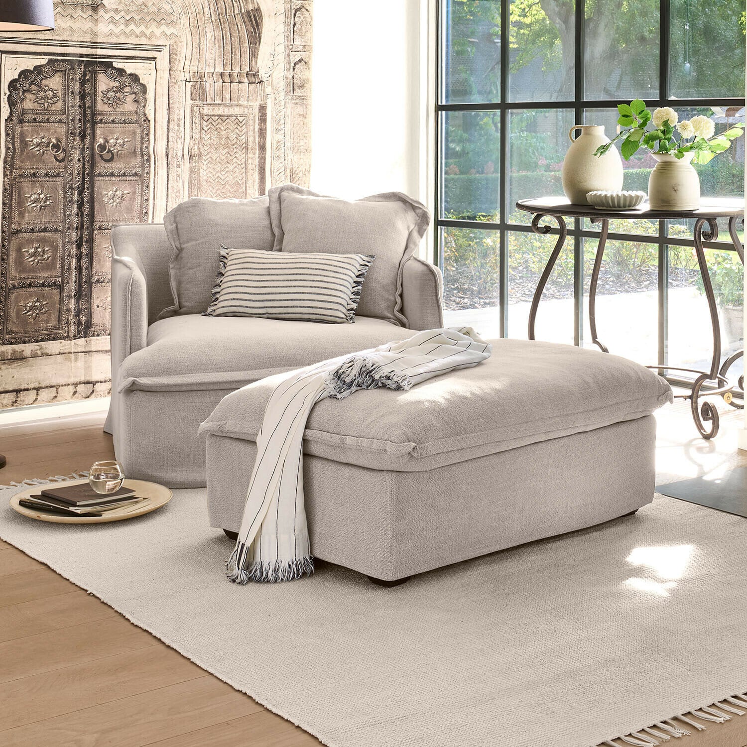 Sessel mit Hocker Avignon