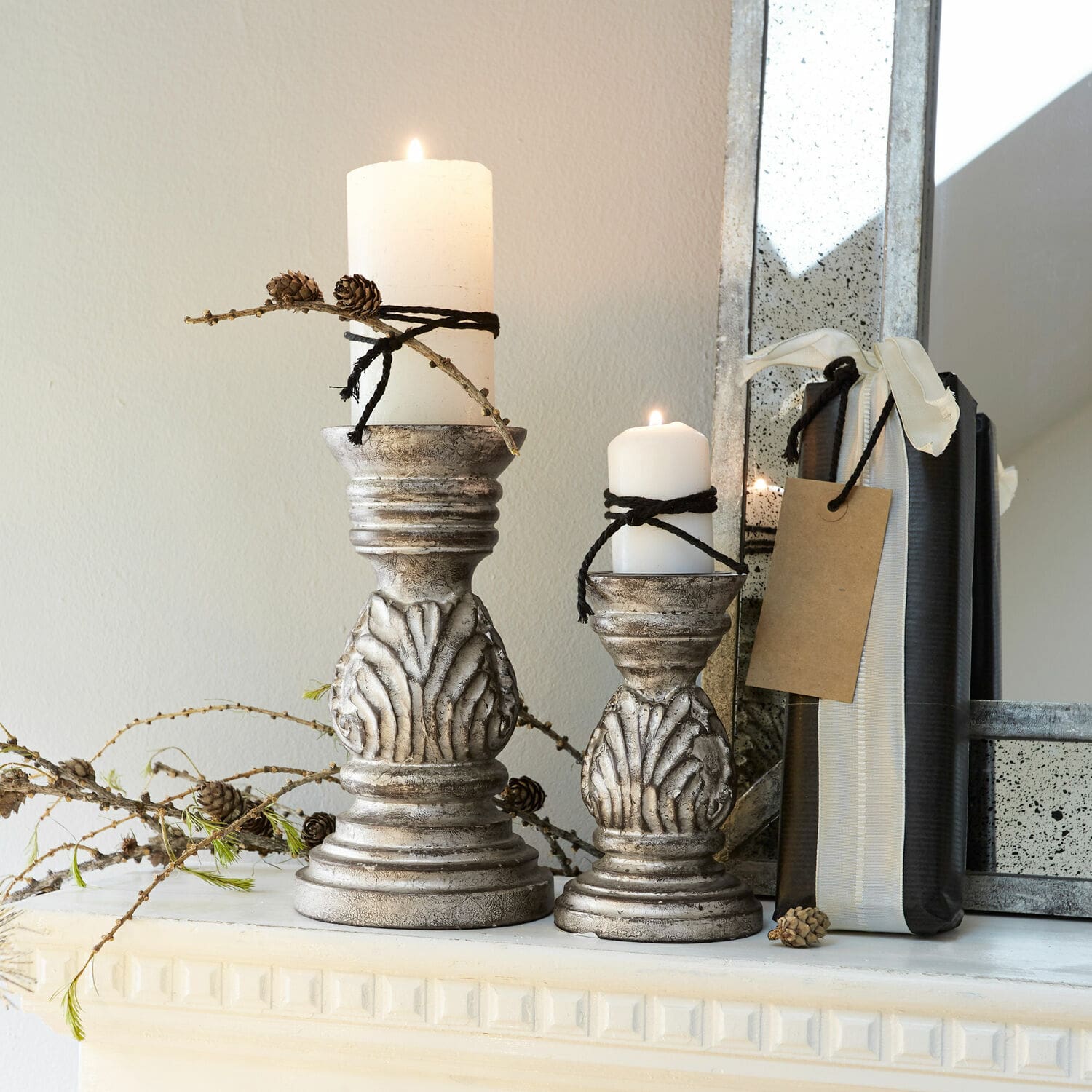 Kerzenständer 2er Set Oilo