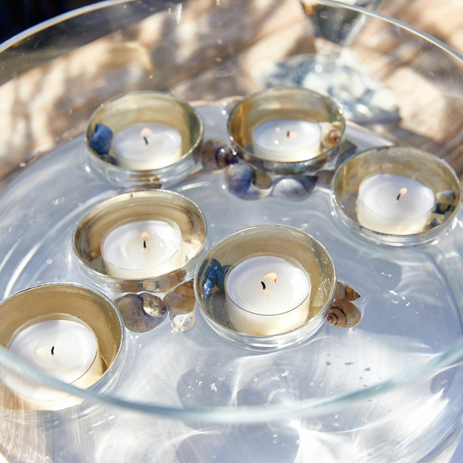 Lot de 6 photophores flottants Adelia