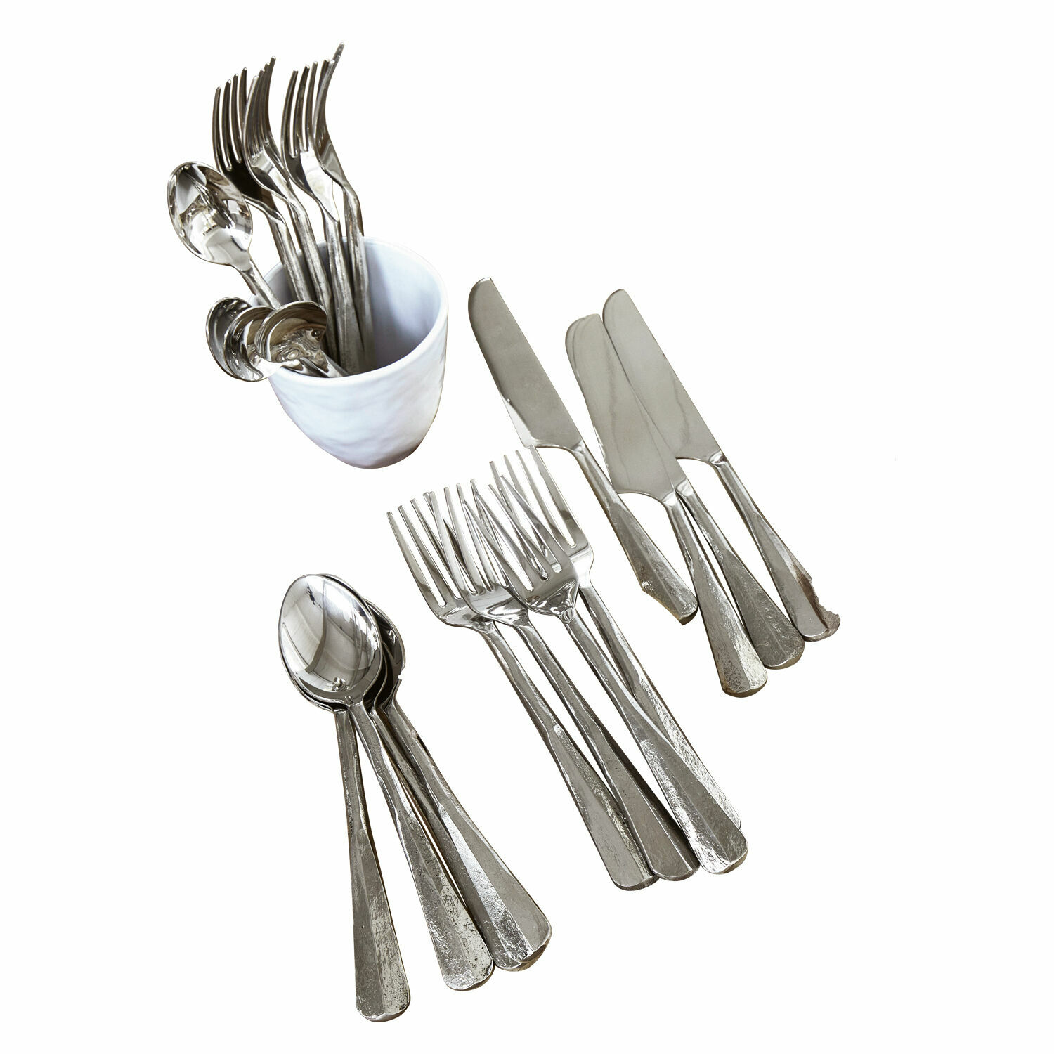 Besteck Malden Besteckset aus silbernem Edelstahl mit Messern, Gabeln und Löffeln