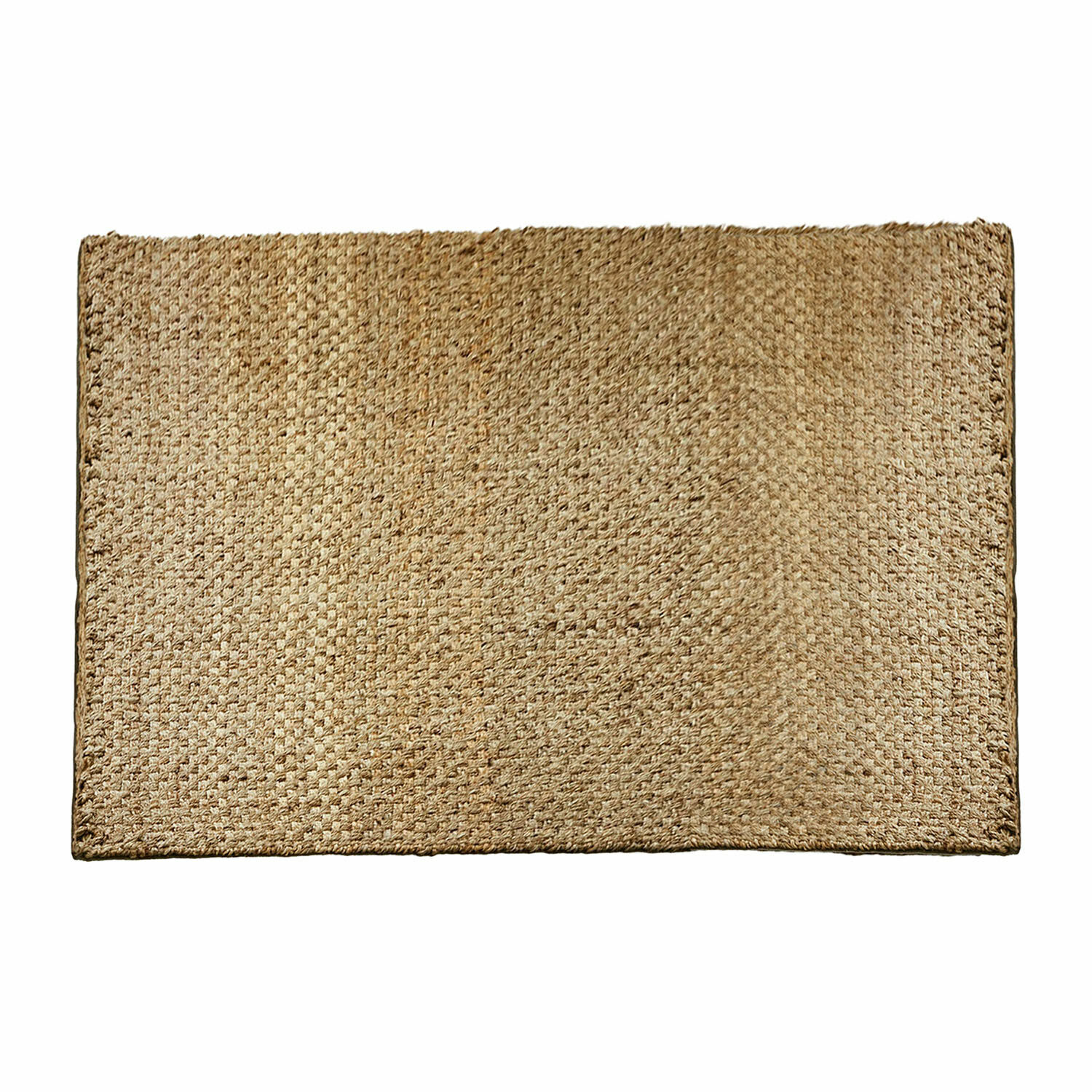 Teppich Daoukro Rechteckiger Teppich aus natürlicher Jute in Beige, ideal für Wohnräume und Fußböden