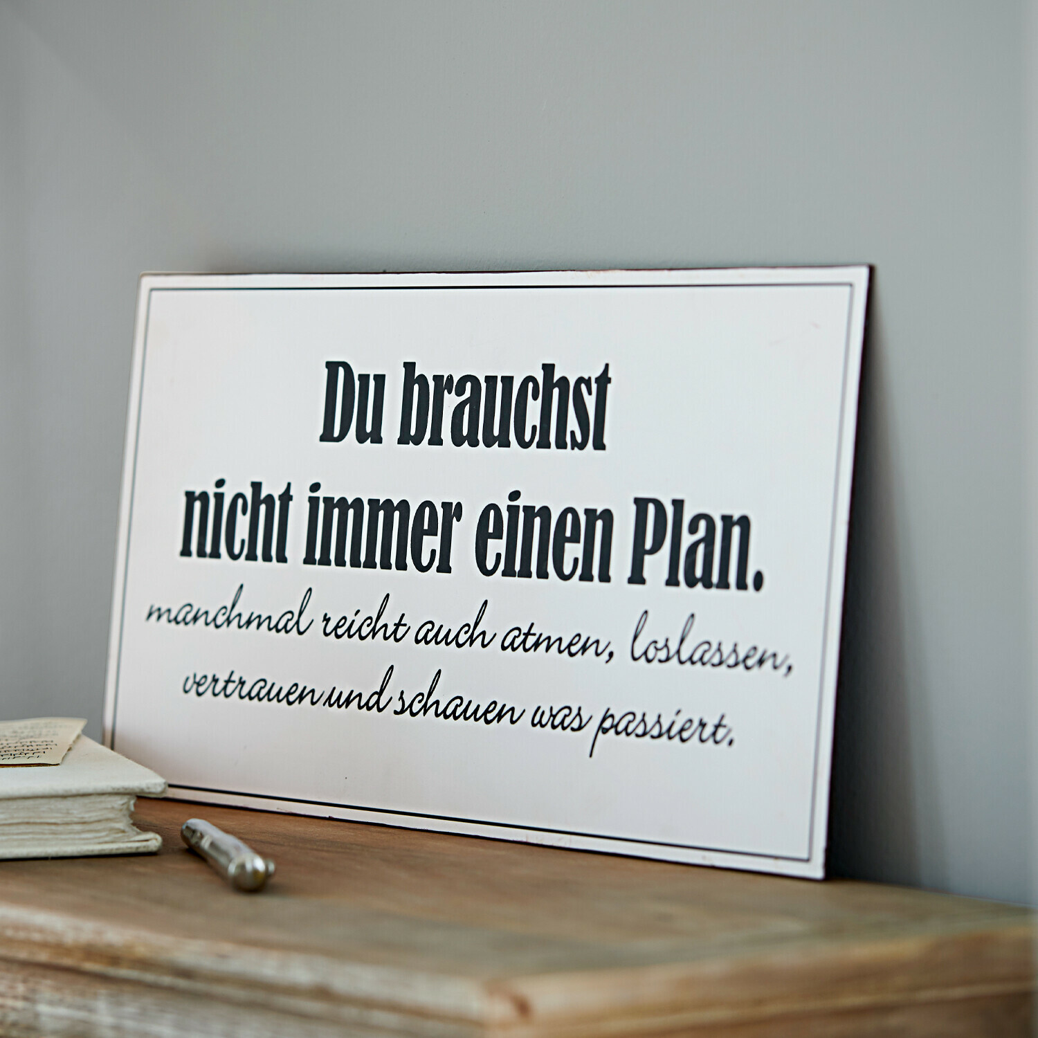 Deko-Schild Plan