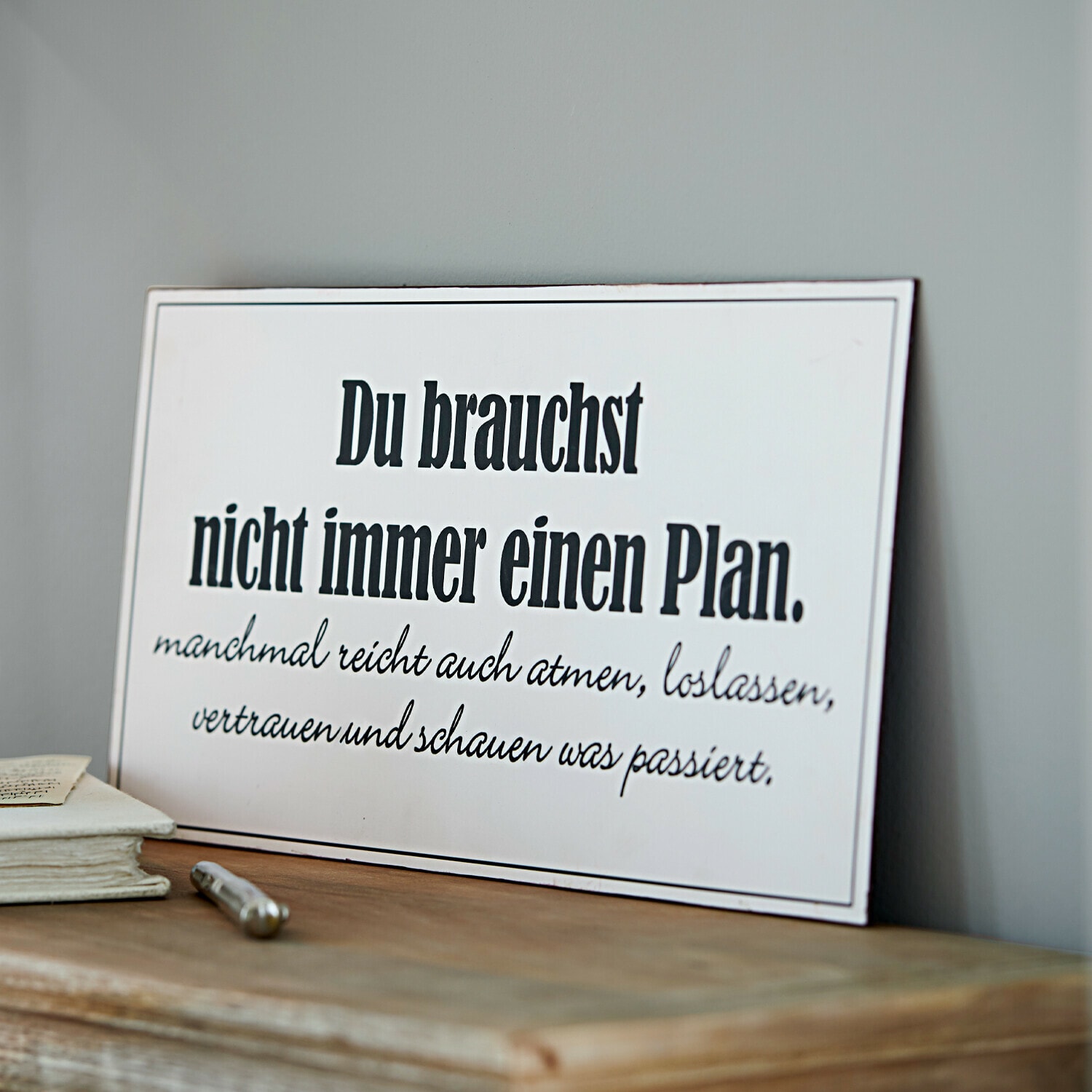 Deko-Schild Plan