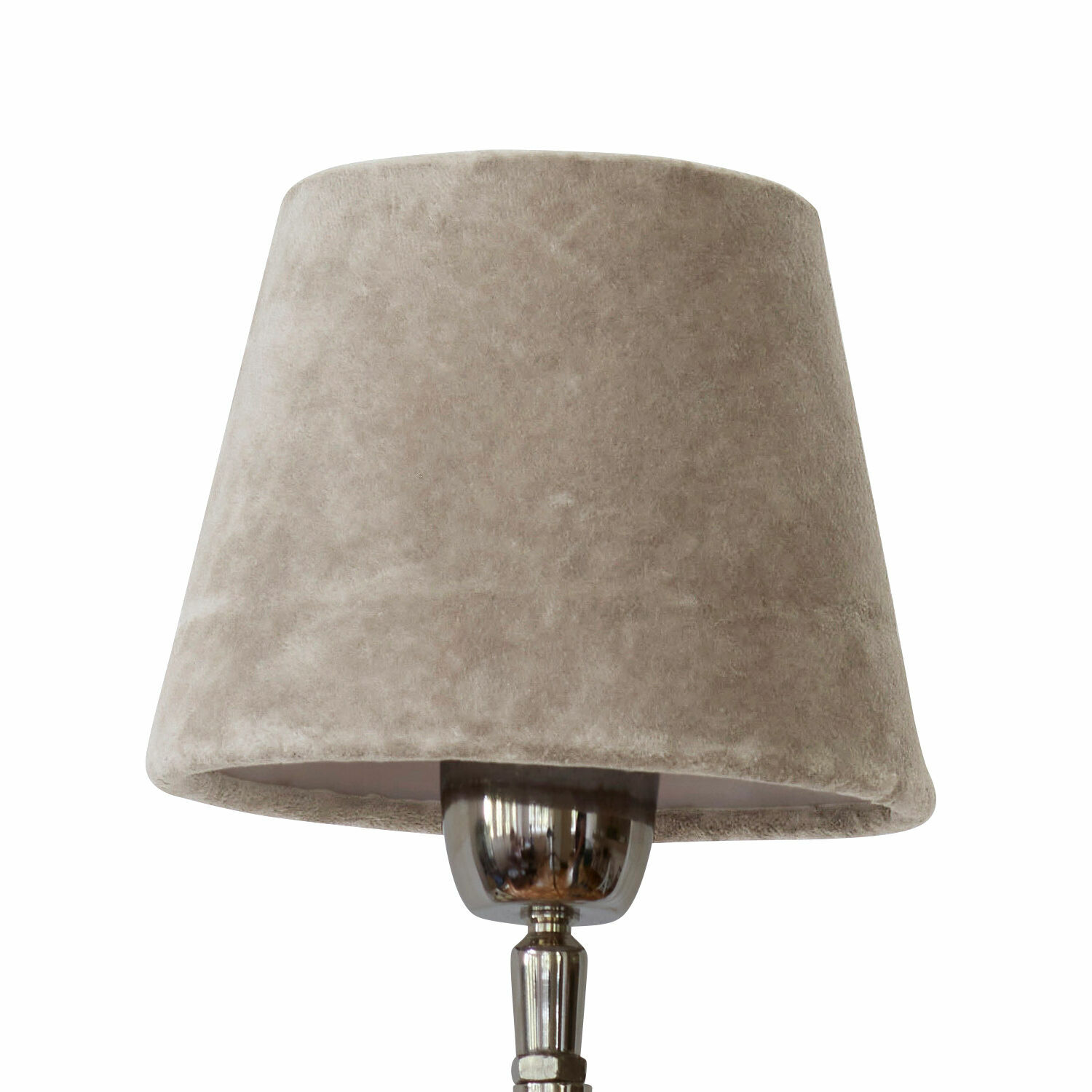 beige Beiger Lampenschirm aus weichem Material für Tischlampe, eleganter Wohnaccessoire