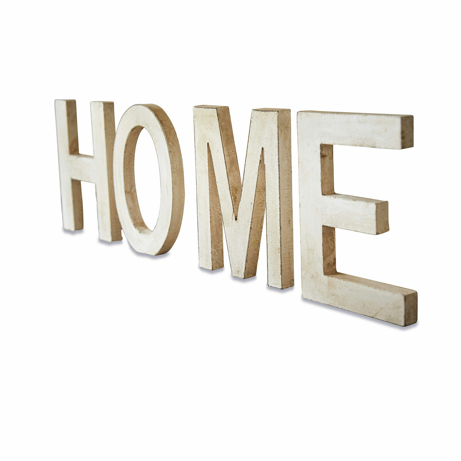 Dekorative HOME-Buchstaben aus weißem Holz zur Wohnraum- und Hausdekoration