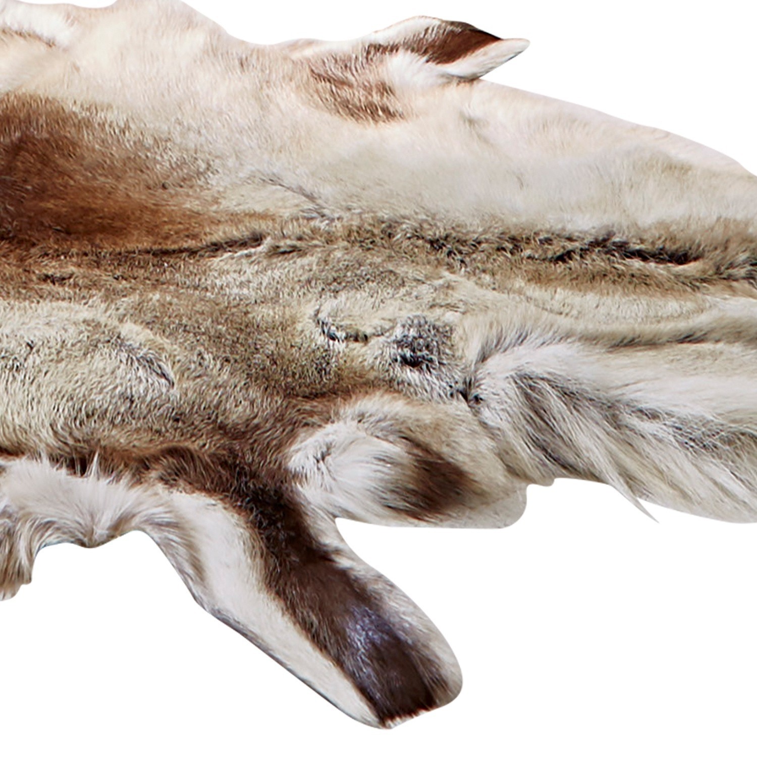 Natürliche Tierhaut in Braun- und Beigetönen, dekorativer Teppich für Innenräume
