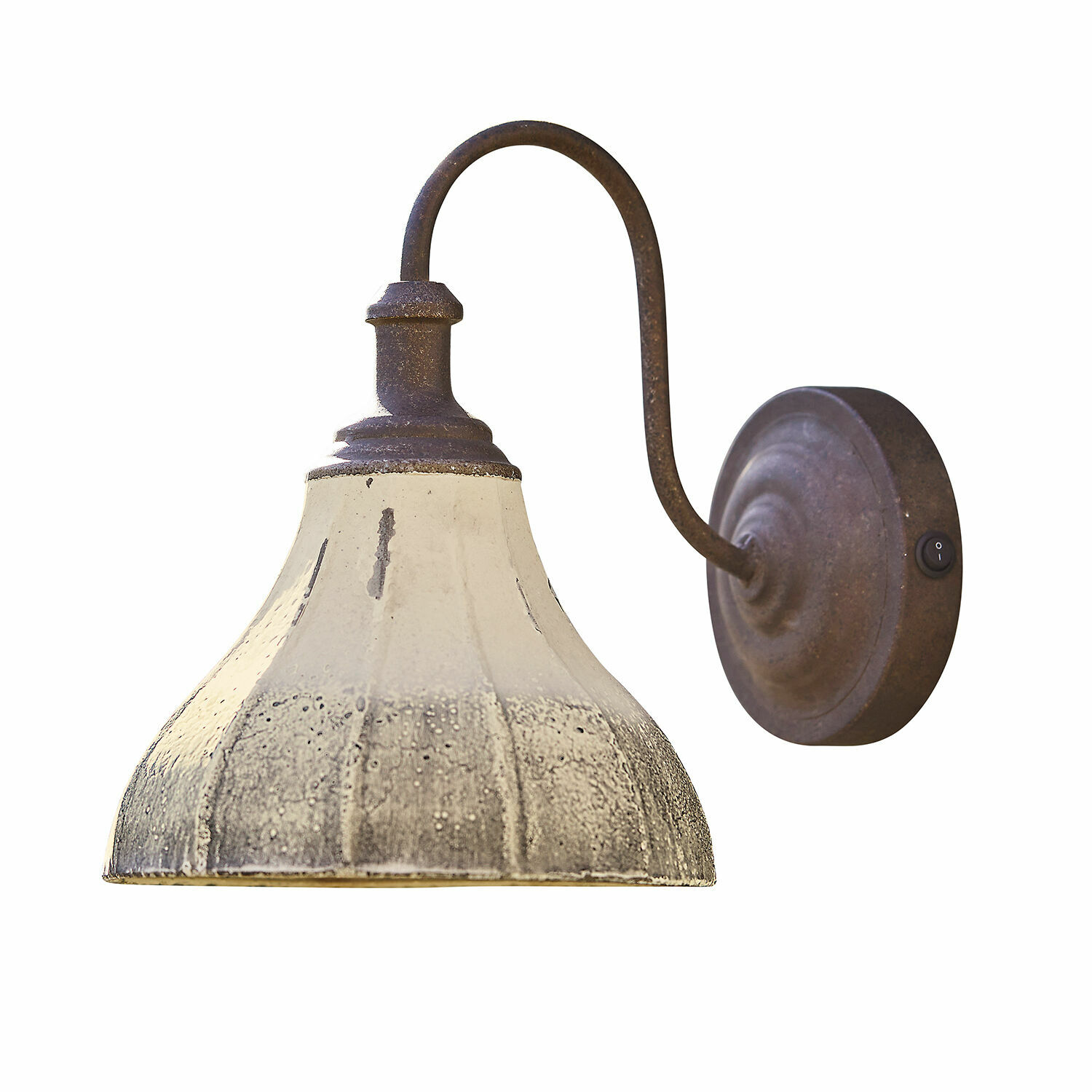Wandlampe aus Metall im Vintage-Stil in Beige und Braun für Innen- und Außenbeleuchtung
