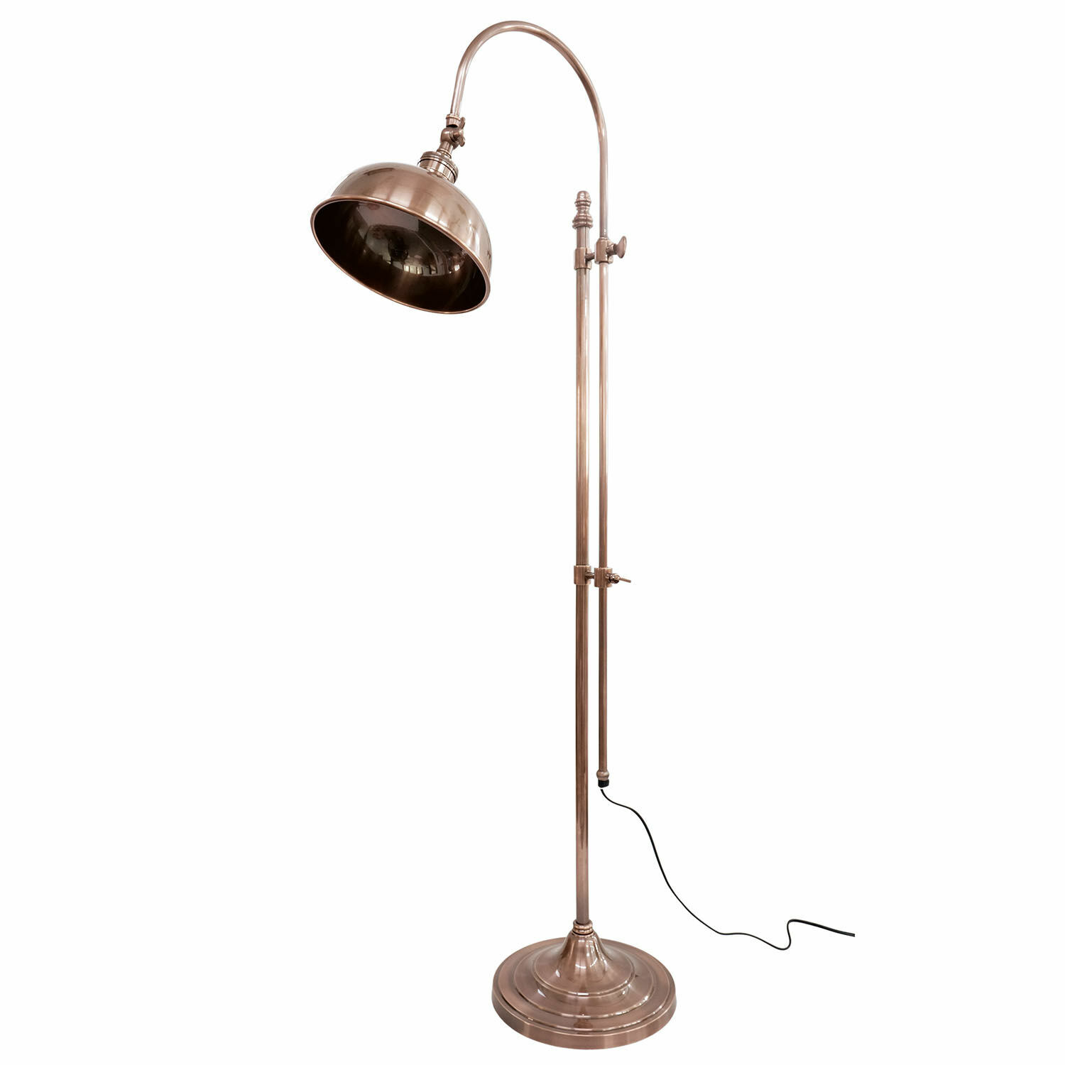 kupfer Stehlampe Conway aus Kupfer, Metall in kupferfarben, industrieller Stil für Wohnzimmer