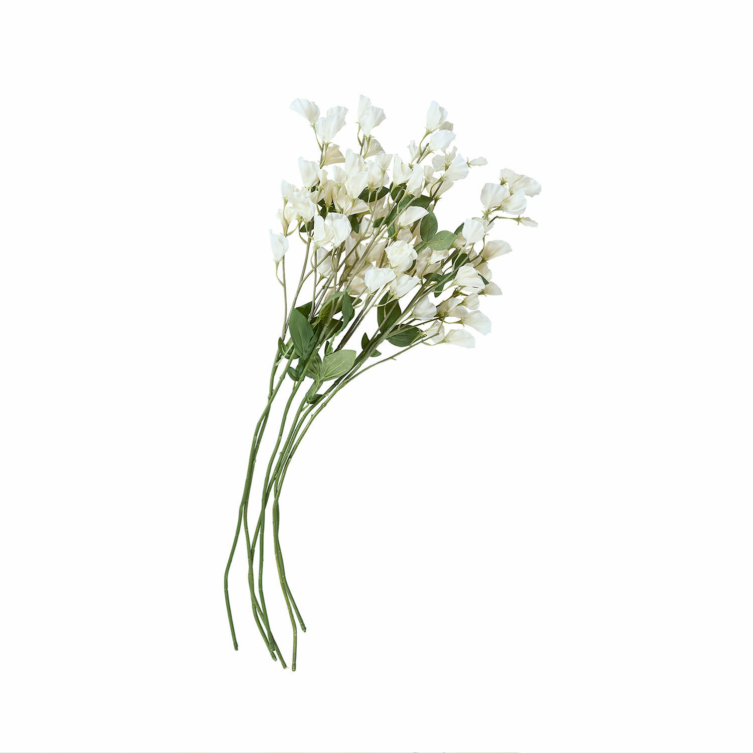 Blume 6er Set Clavigny Strauß aus weißen künstlichen Blumen mit grünen Stielen zur Wohnraumdekoration