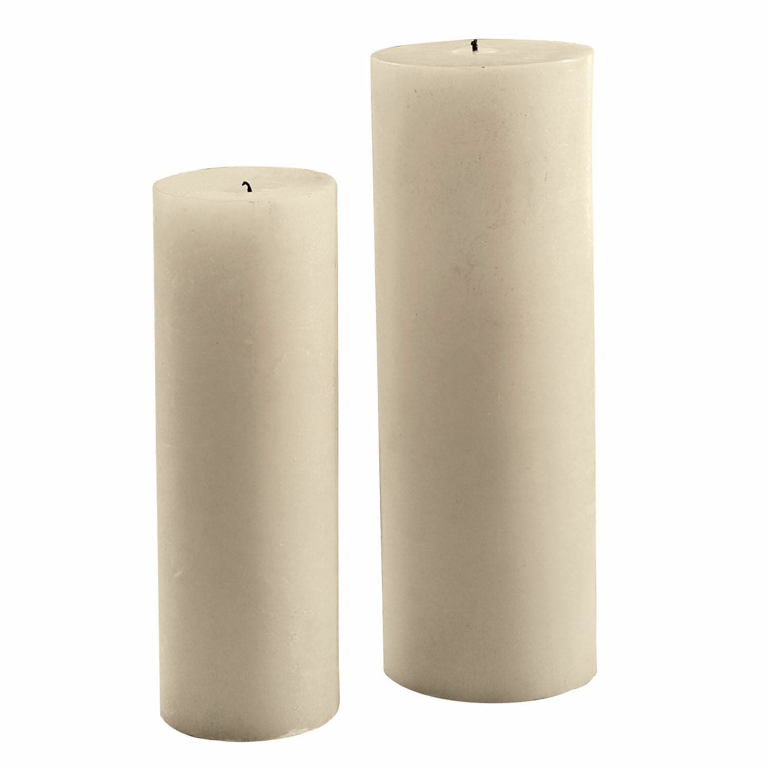 Zweier-Set beigefarbener Laureen Kerzen aus Wachs, dekorative Wohnaccessoires und Lichtquelle