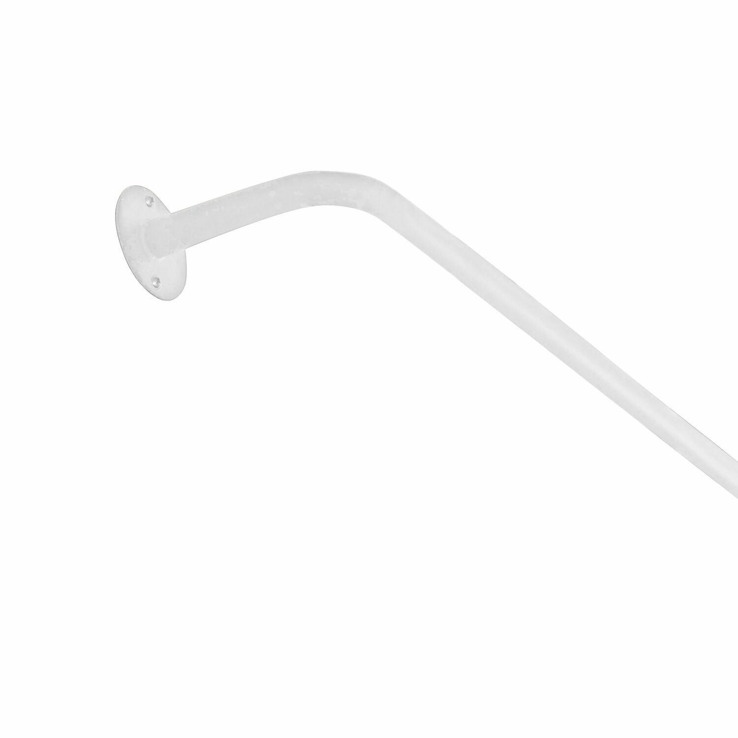 Gardinenstange Omara Weißer Metall-Wandhalter mit gebogenem Arm zur Befestigung und Innendekoration