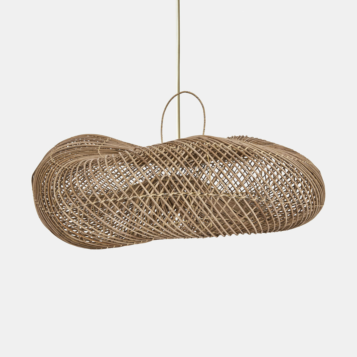 Hängelampe aus natürlichem Rattan mit modernem, luftigen Design für stilvolle Raumbeleuchtung