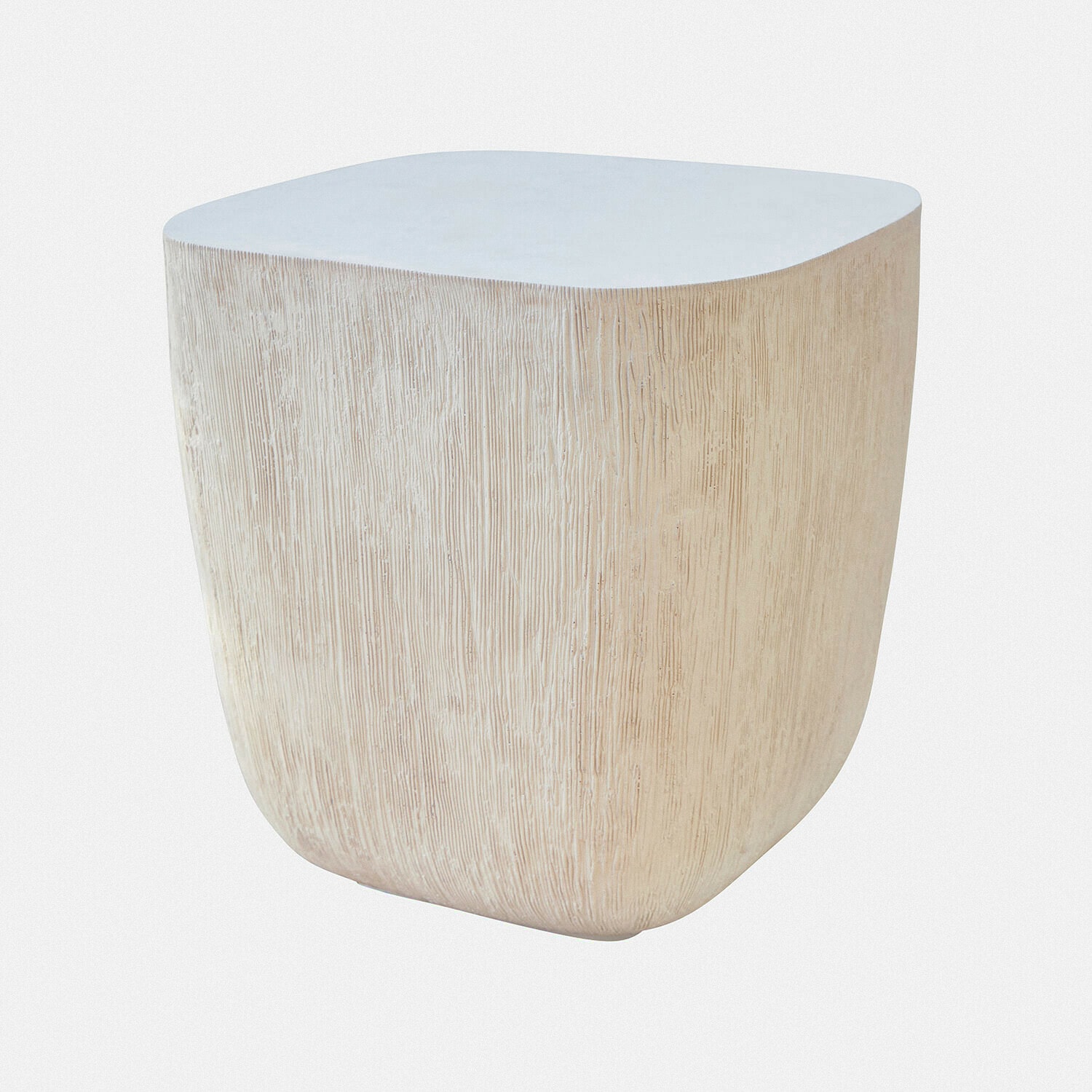 Beistelltisch Nélomiane Quadratischer Beistelltisch aus hellem Holz mit natürlicher Maserung, moderner Wohnzimmertisch
