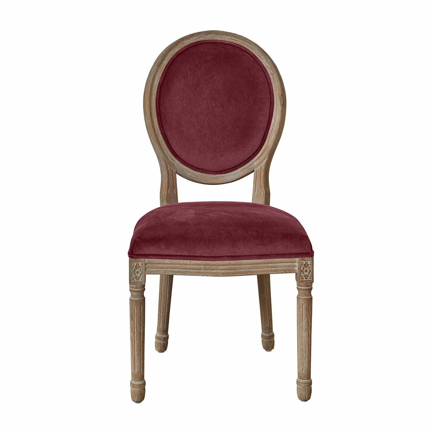 Stuhl Alviano Klassischer Stuhl mit Holzrahmen und bordeauxrotem Samtbezug, elegantes Wohnzimmermöbel