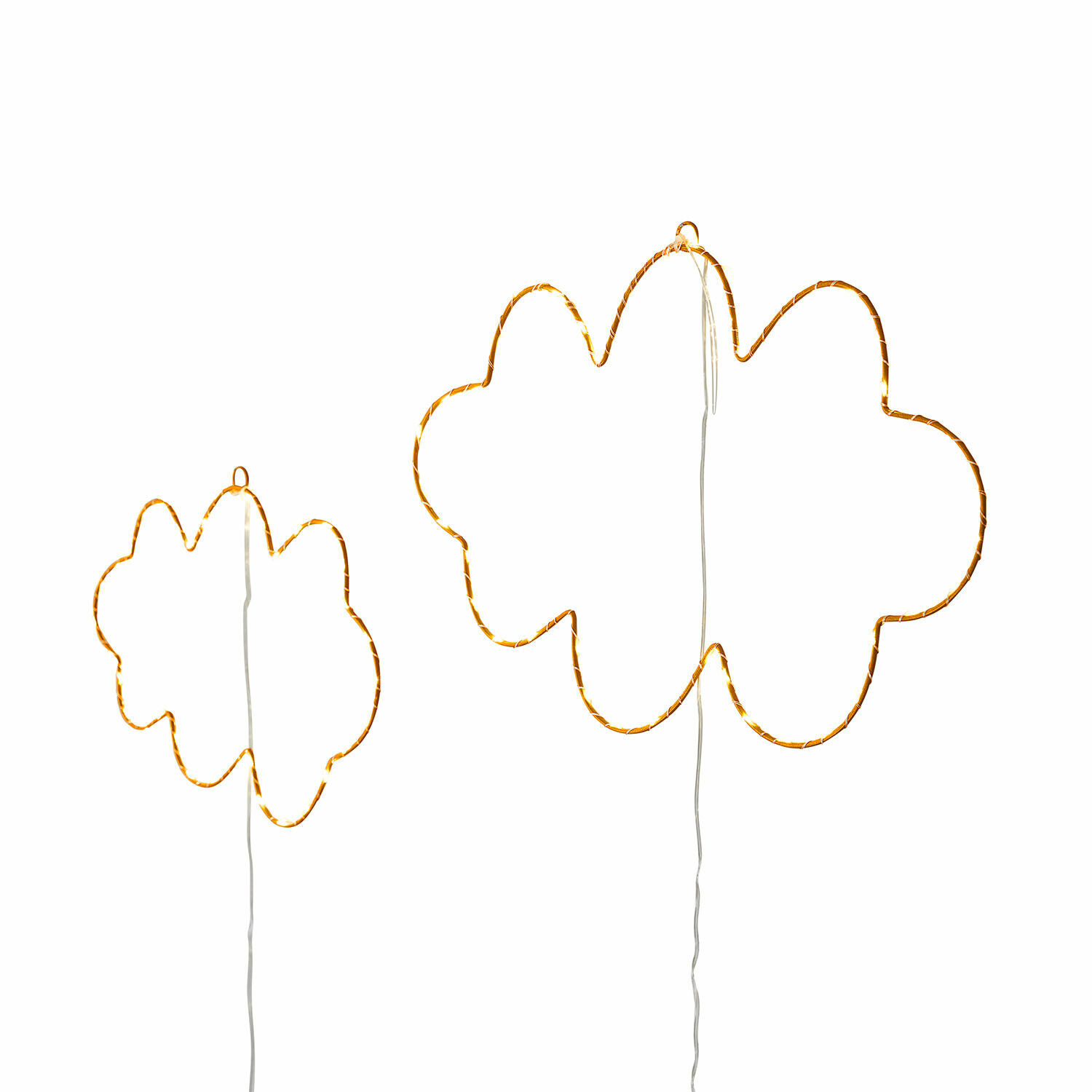 LED-Leuchtdeko 2er Set Elenar LED-Lichterkette in Wolkenform mit warmem Licht, ideal für Wohnraum- und Weihnachtsdekoration