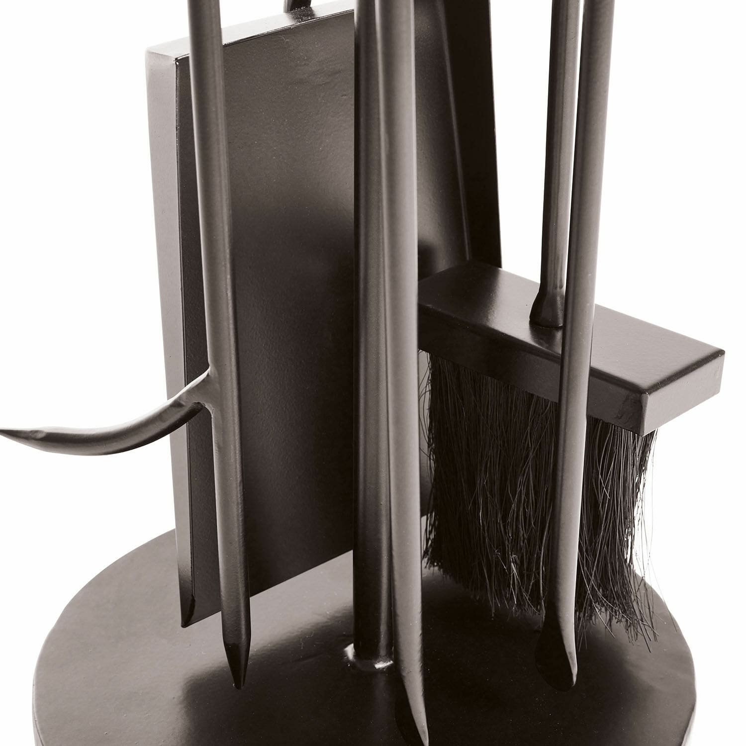 Schwarzes Kaminwerkzeug-Set aus Metall zum Reinigen und Pflegen des Kamins
