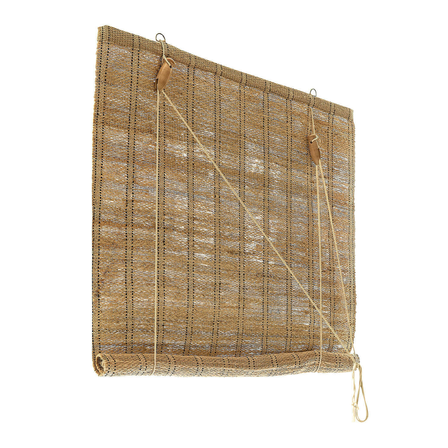Rollo Évronne Natürliche Jalousie aus gewebtem Material in Beige mit Zugkordel zur Lichtregulierung