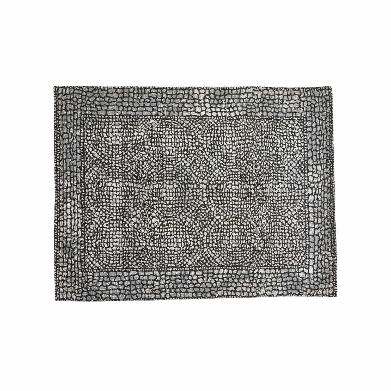 Teppich Vermont Teppich mit steinähnlichem Muster in Grau- und Schwarztönen, stilvolle Raumdekoration