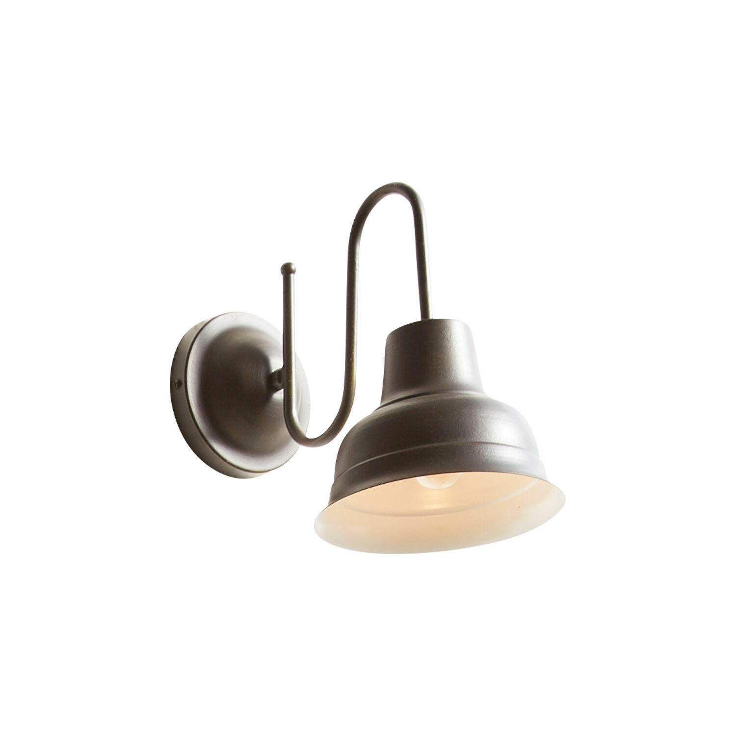 antikbraun Braune Metall-Wandlampe Sidney für Außenbereich, stilvolle Gartenbeleuchtung