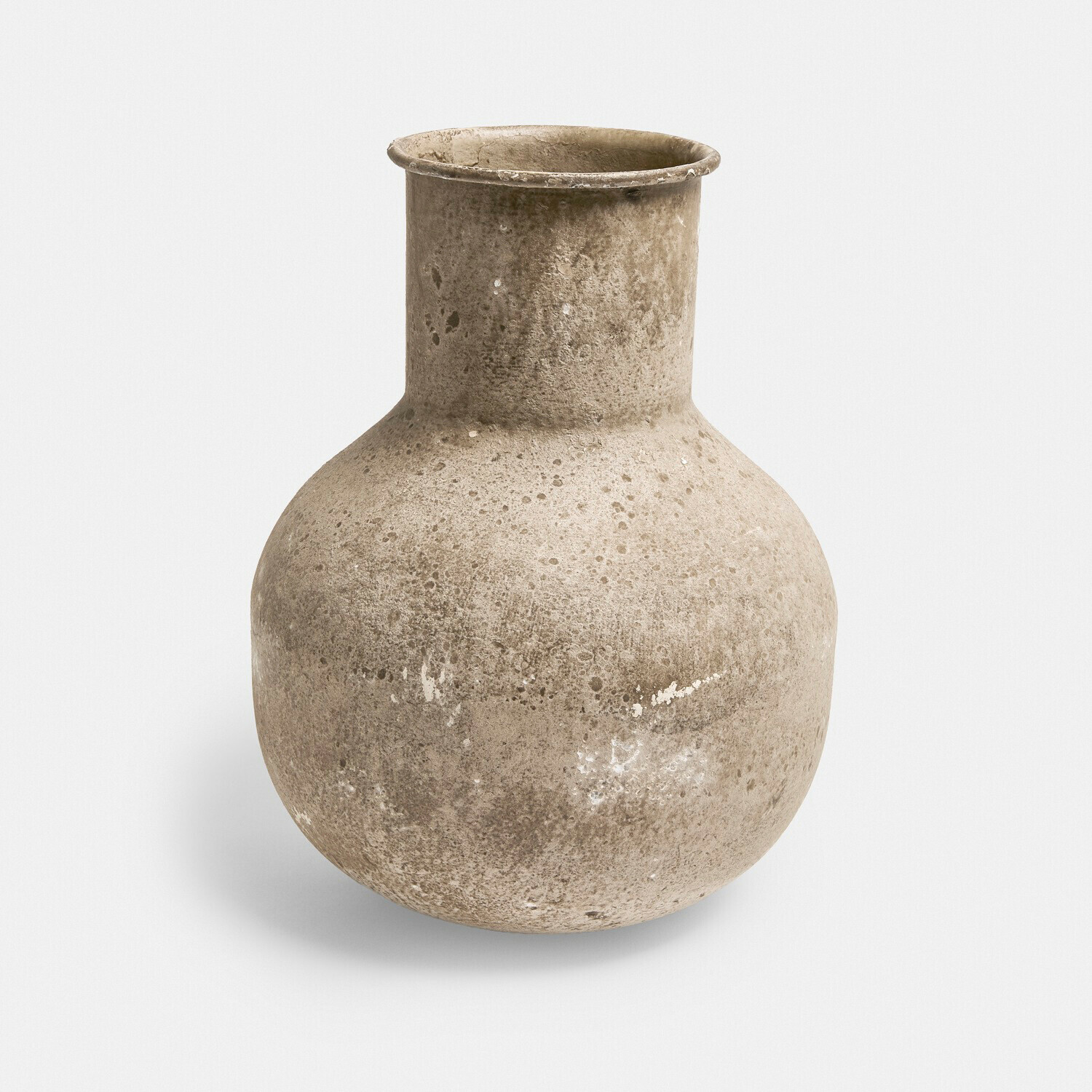 Vase Delavine Große beige Keramikvase mit rustikaler Oberfläche, dekoratives Wohnaccessoire