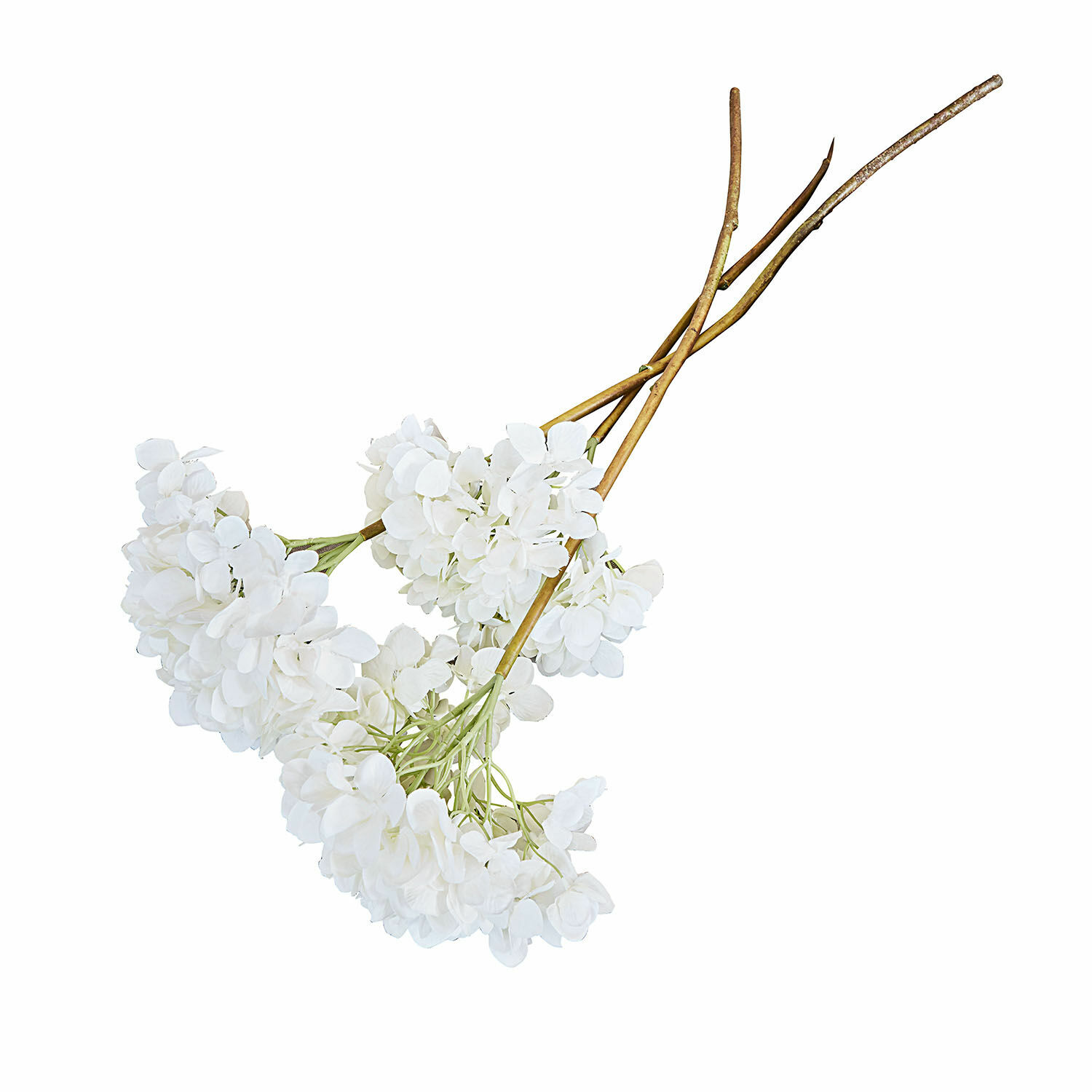 3er Set dekorative Amarente-Blumen in Weiß mit grünen Stielen für Wohnraumgestaltung